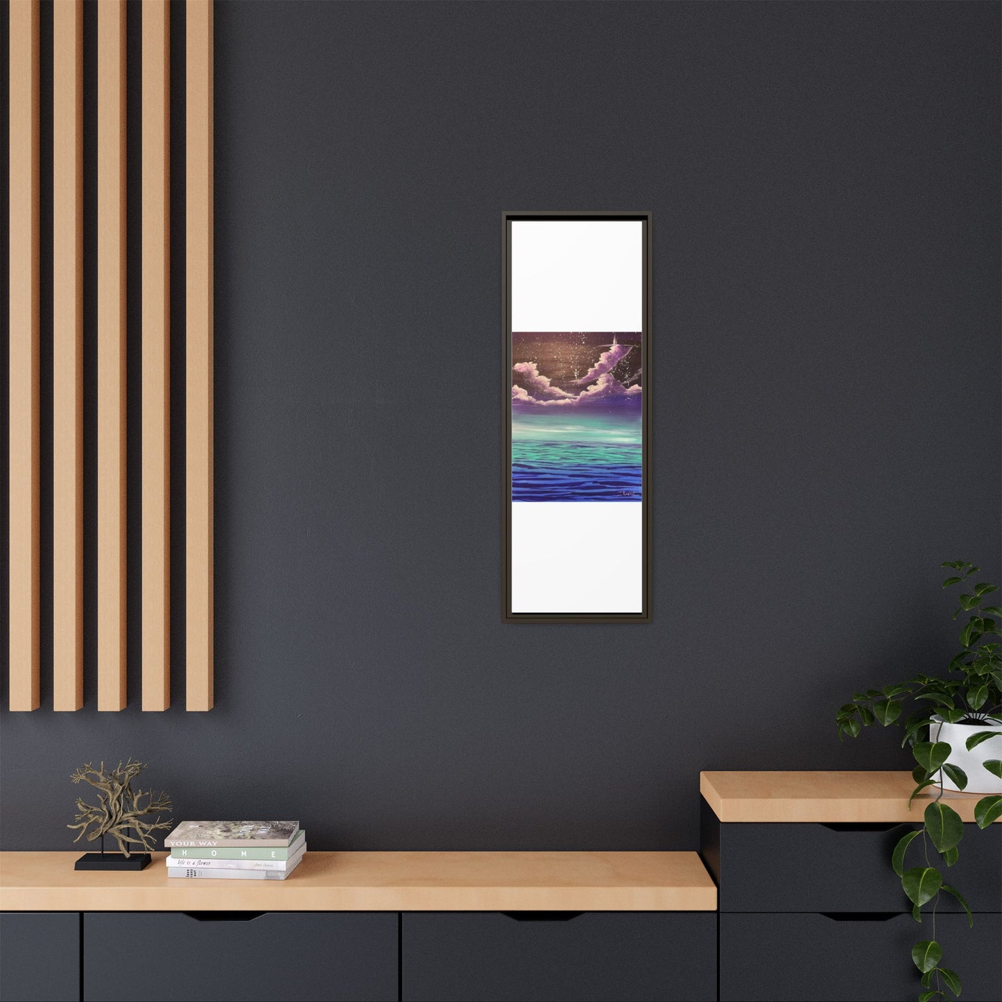 Night Sky Matte Canvas, Framed (Multi-color)