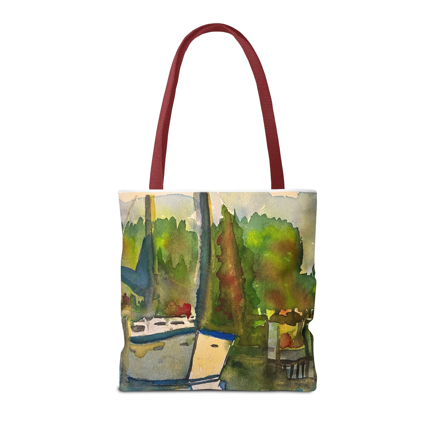 "Time to Sail Free" Watercolor Sailboat Tote Bag | Nautical Beach Bag, Bohemian Shopper, Eco-Friendly Canvas, Gift for Sailors, Summer Essentials