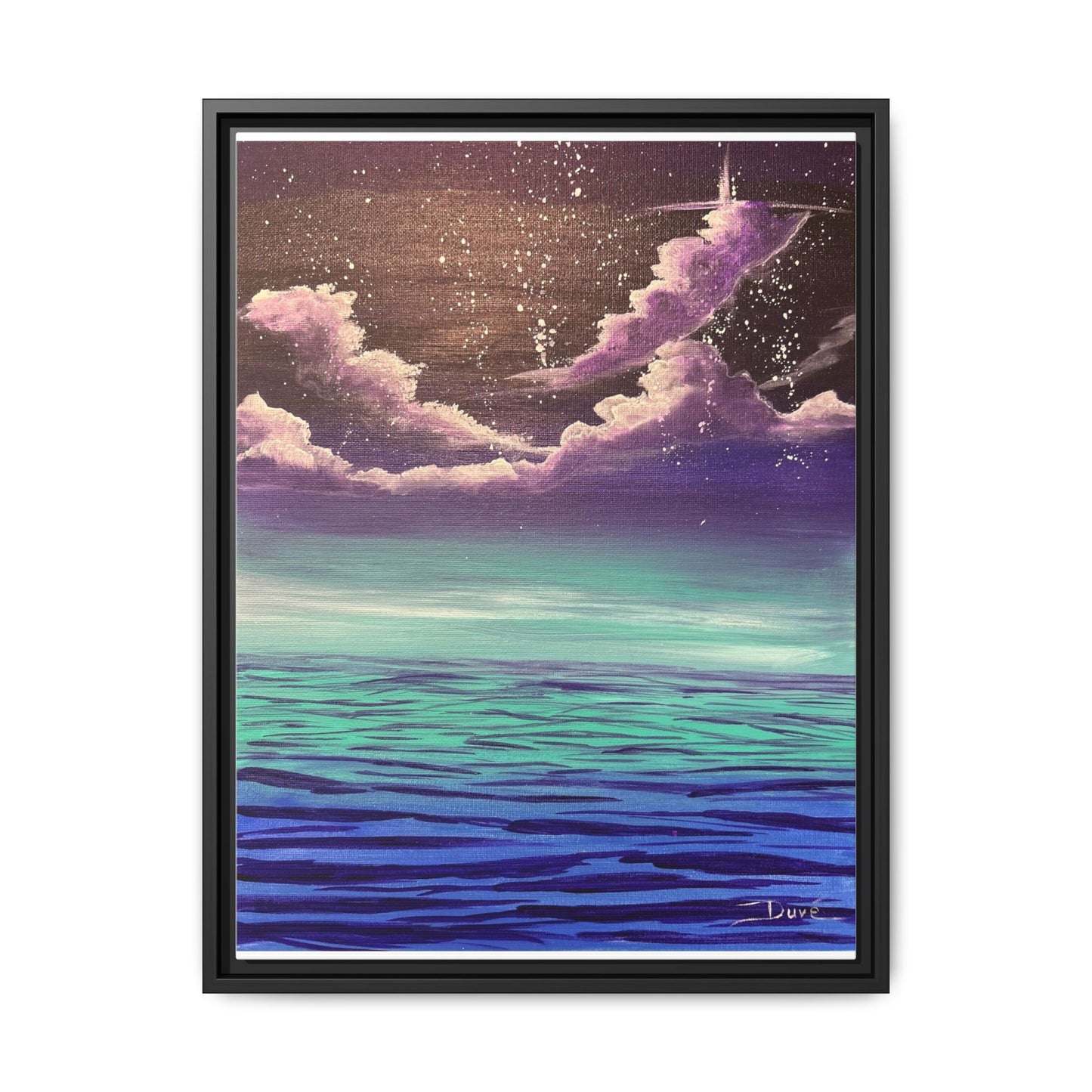 Night Sky Matte Canvas, Framed (Multi-color)