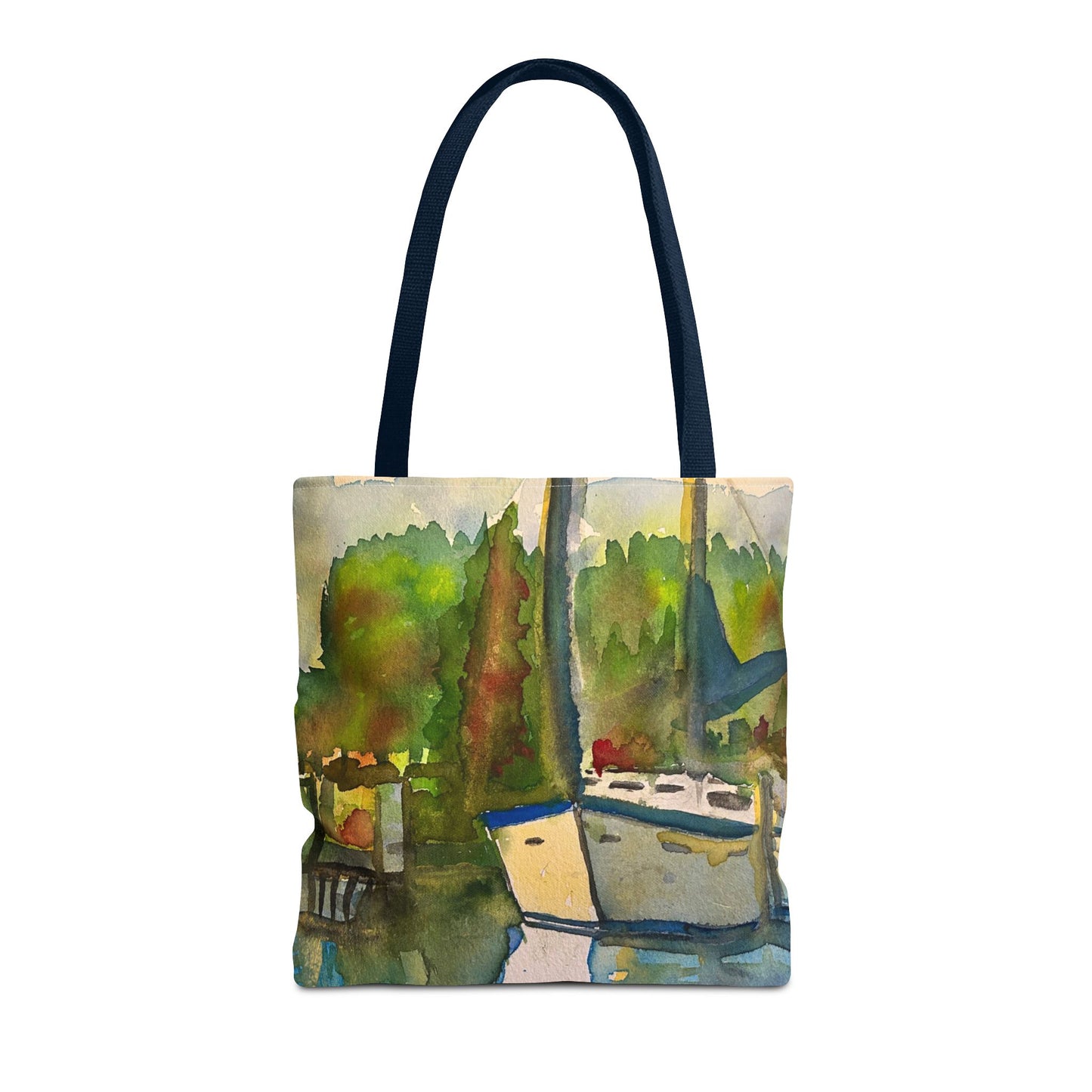 "Time to Sail Free" Watercolor Sailboat Tote Bag | Nautical Beach Bag, Bohemian Shopper, Eco-Friendly Canvas, Gift for Sailors, Summer Essentials