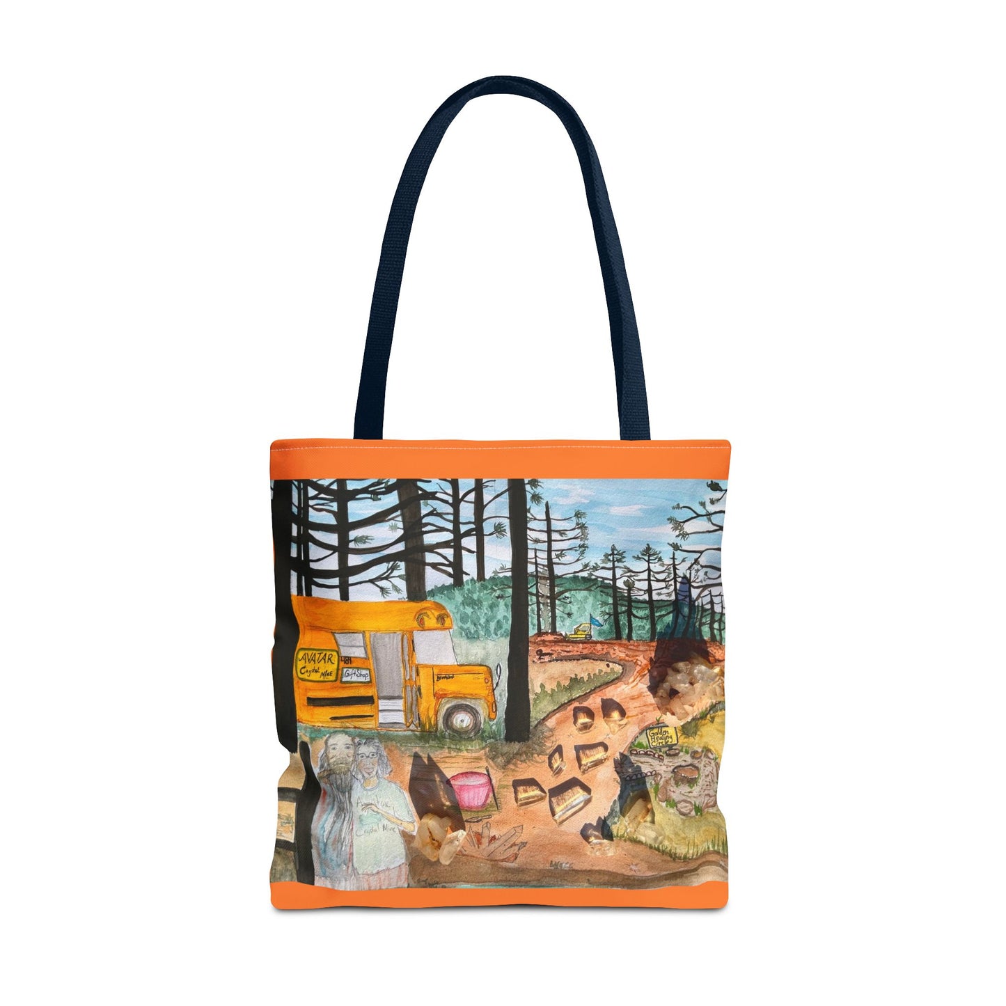 "Avatar Crystal Mine" Scenic Nature Tote Bag, Eco-Friendly Canvas Bag, Artsy Shopper’s Companion, Perfect Gift for Nature Lovers, Boho Style