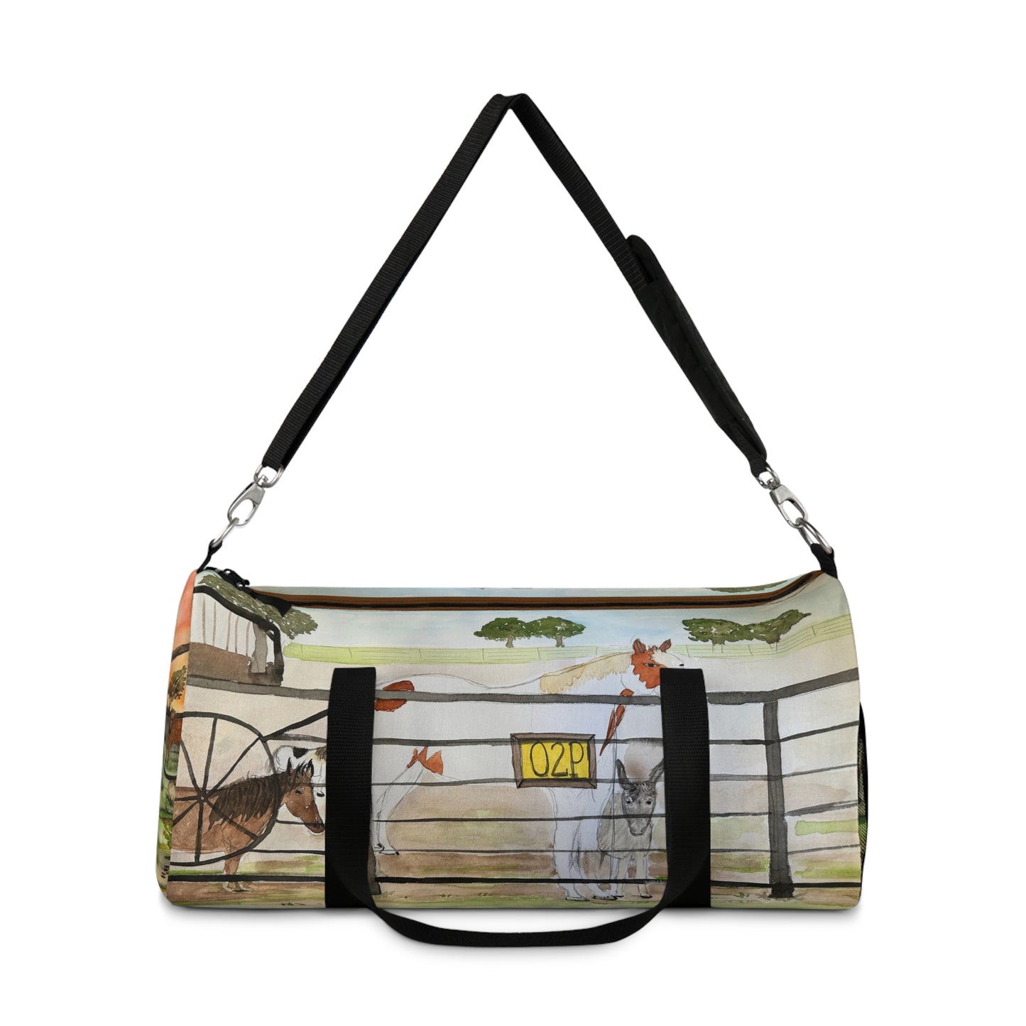 "Out 2 Pasture Ranch" Rescue Animal Ranch Duffel Bag | Perfect for Travel, Gym, Weekend Getaways, Horse Lovers, Animal Enthusiasts, Gifts