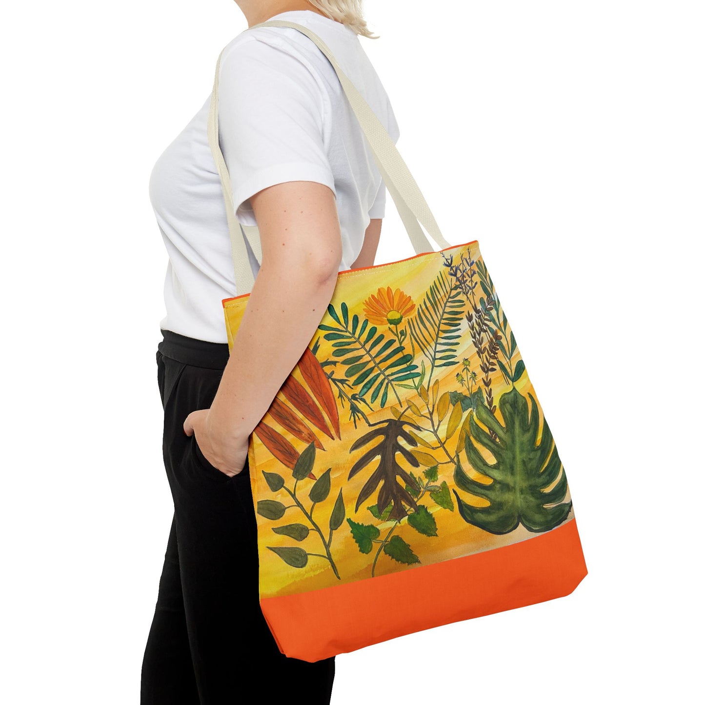 "Tropical Botanicals & Herbs" Tote Bag (AOP)
