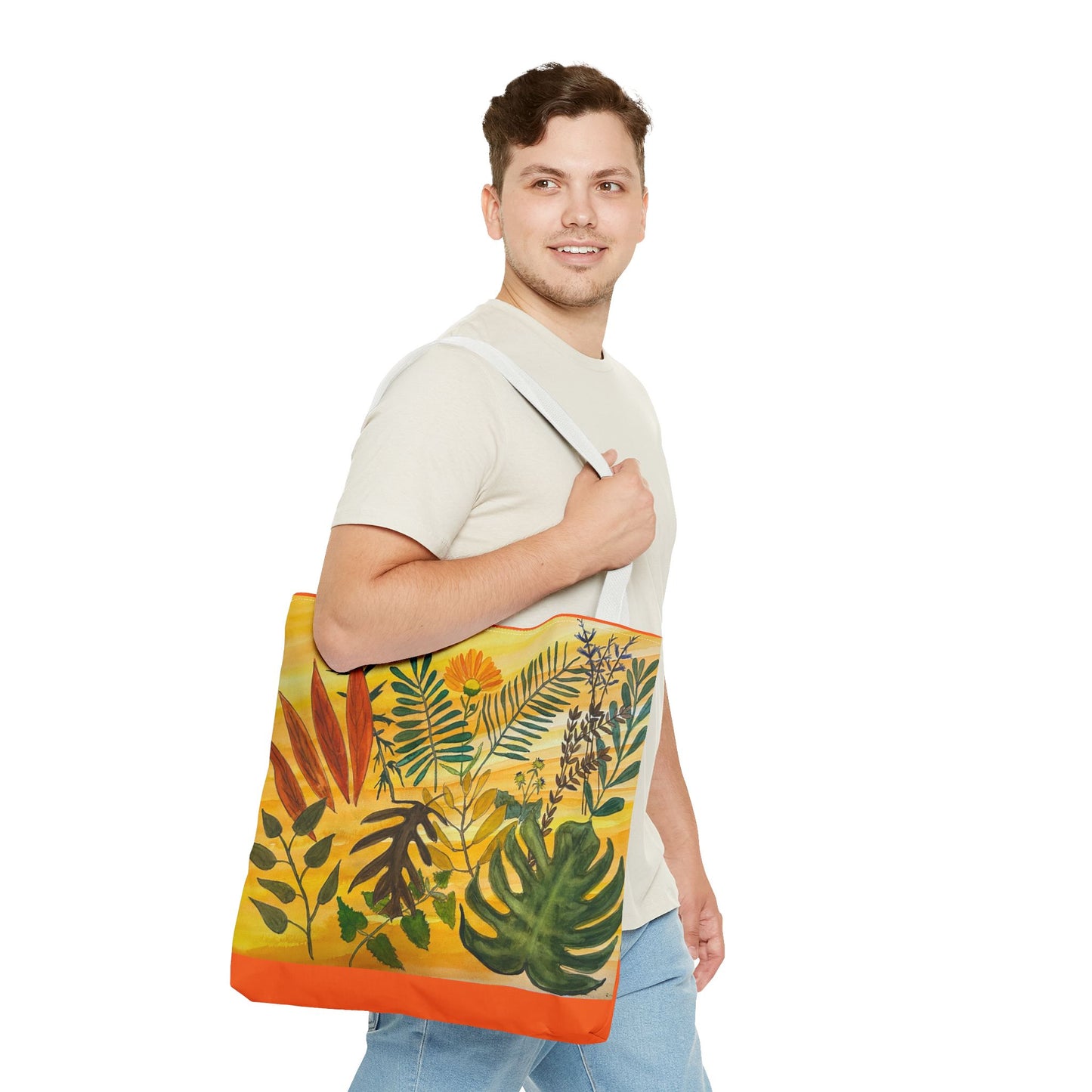 "Tropical Botanicals & Herbs" Tote Bag (AOP)