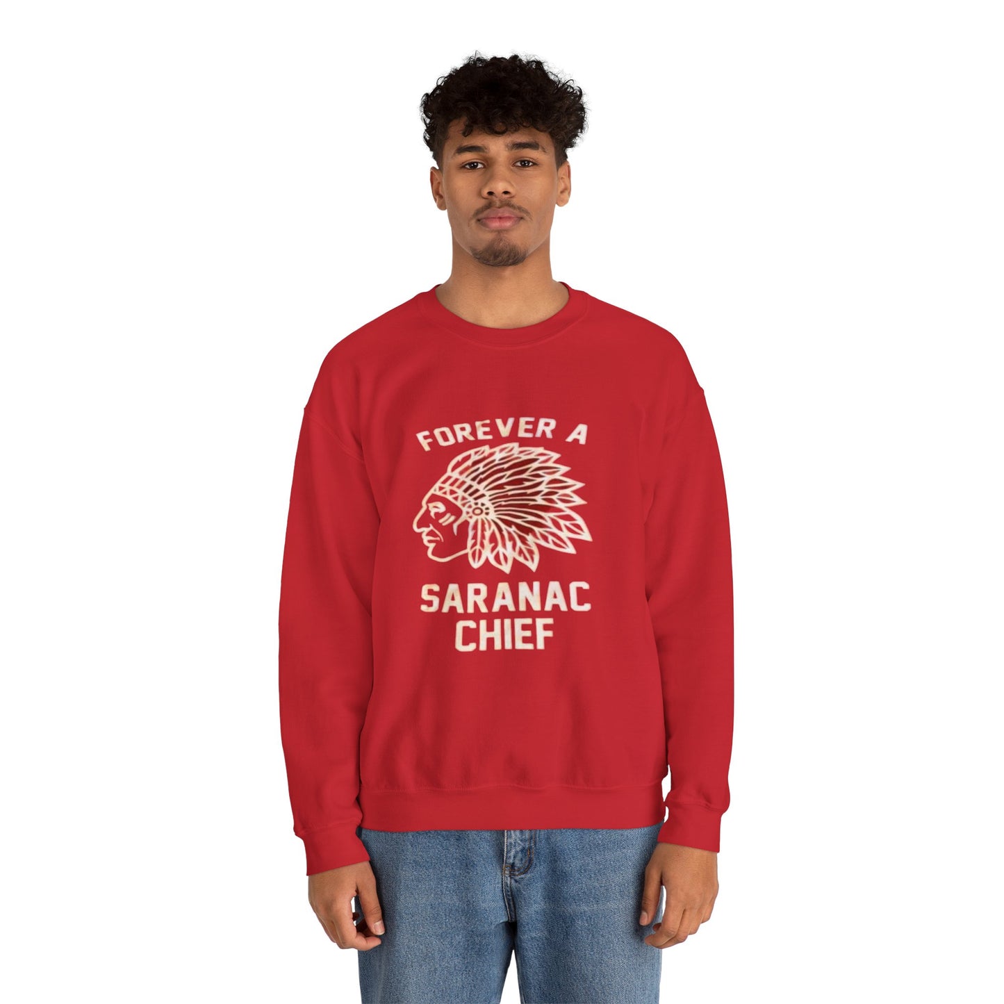Forever a Saranac Chief Unisex Heavy Blend™ Crewneck Sweatshirt