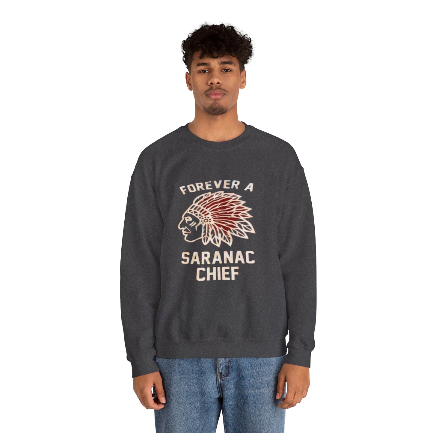 Forever a Saranac Chief Unisex Heavy Blend™ Crewneck Sweatshirt