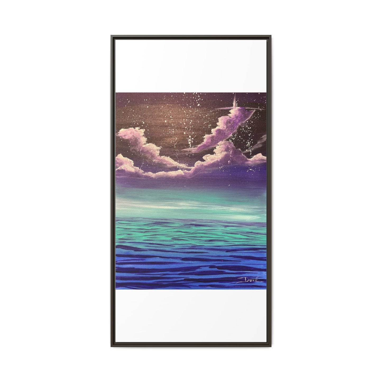 Night Sky Matte Canvas, Framed (Multi-color)