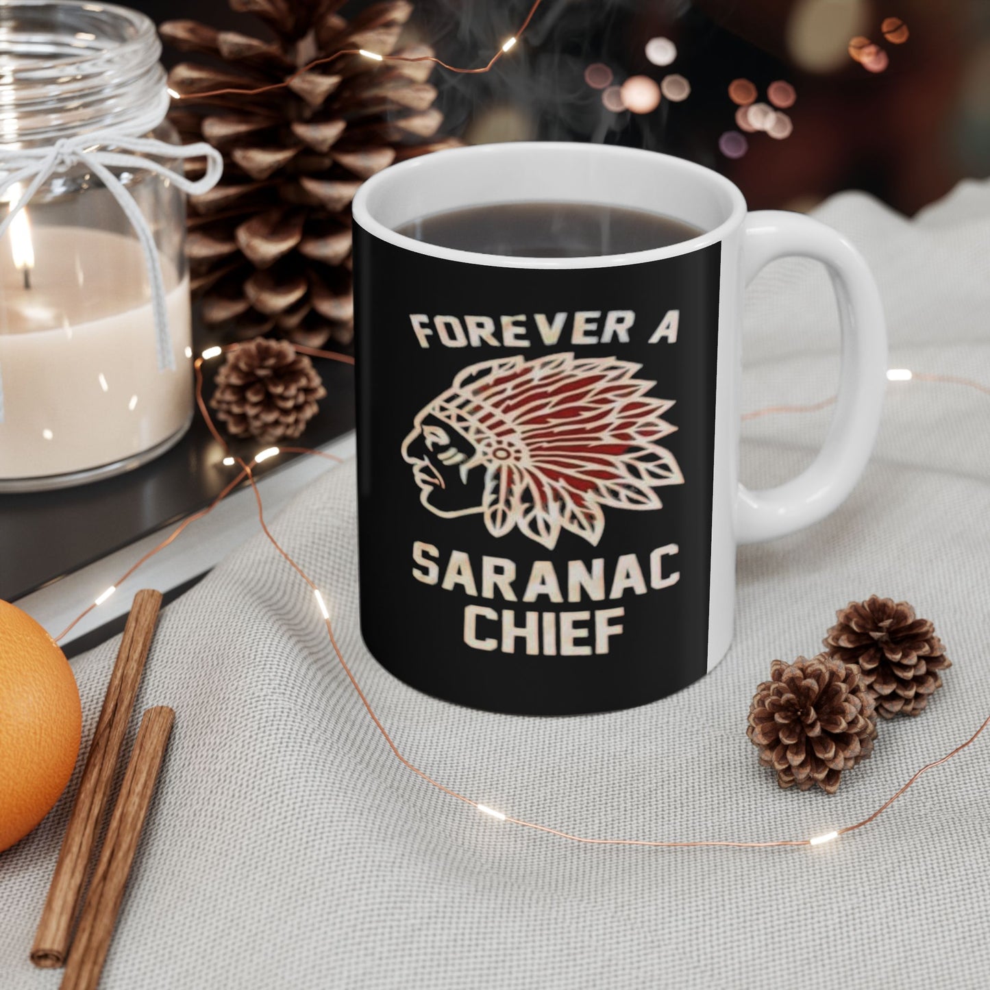 Forever a Saranac Chief Ceramic Mug, (11oz, 15oz)