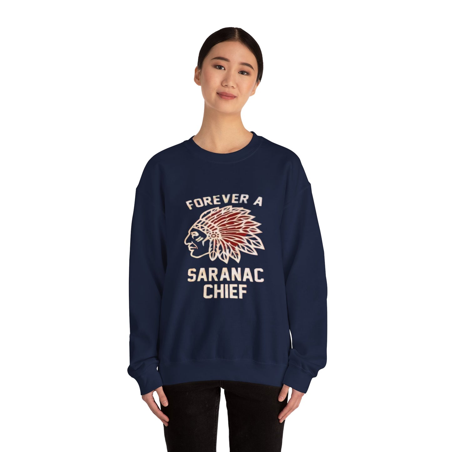 Forever a Saranac Chief Unisex Heavy Blend™ Crewneck Sweatshirt