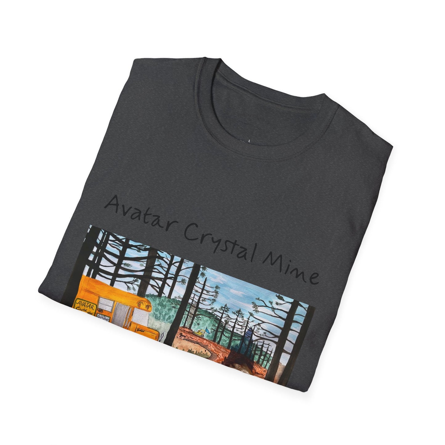 "Avatar Crystal Mine" Mother Nature-Inspired Graphic Tee, Cozy Casual Style for Nature Lovers, Perfect Gift for Earth Day, Hiking, Camping, and Everyday Wear
