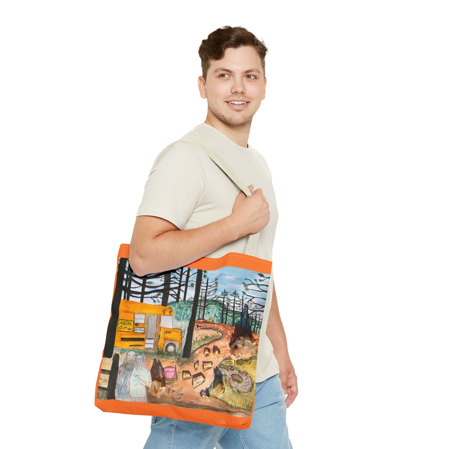 "Avatar Crystal Mine" Scenic Nature Tote Bag, Eco-Friendly Canvas Bag, Artsy Shopper’s Companion, Perfect Gift for Nature Lovers, Boho Style