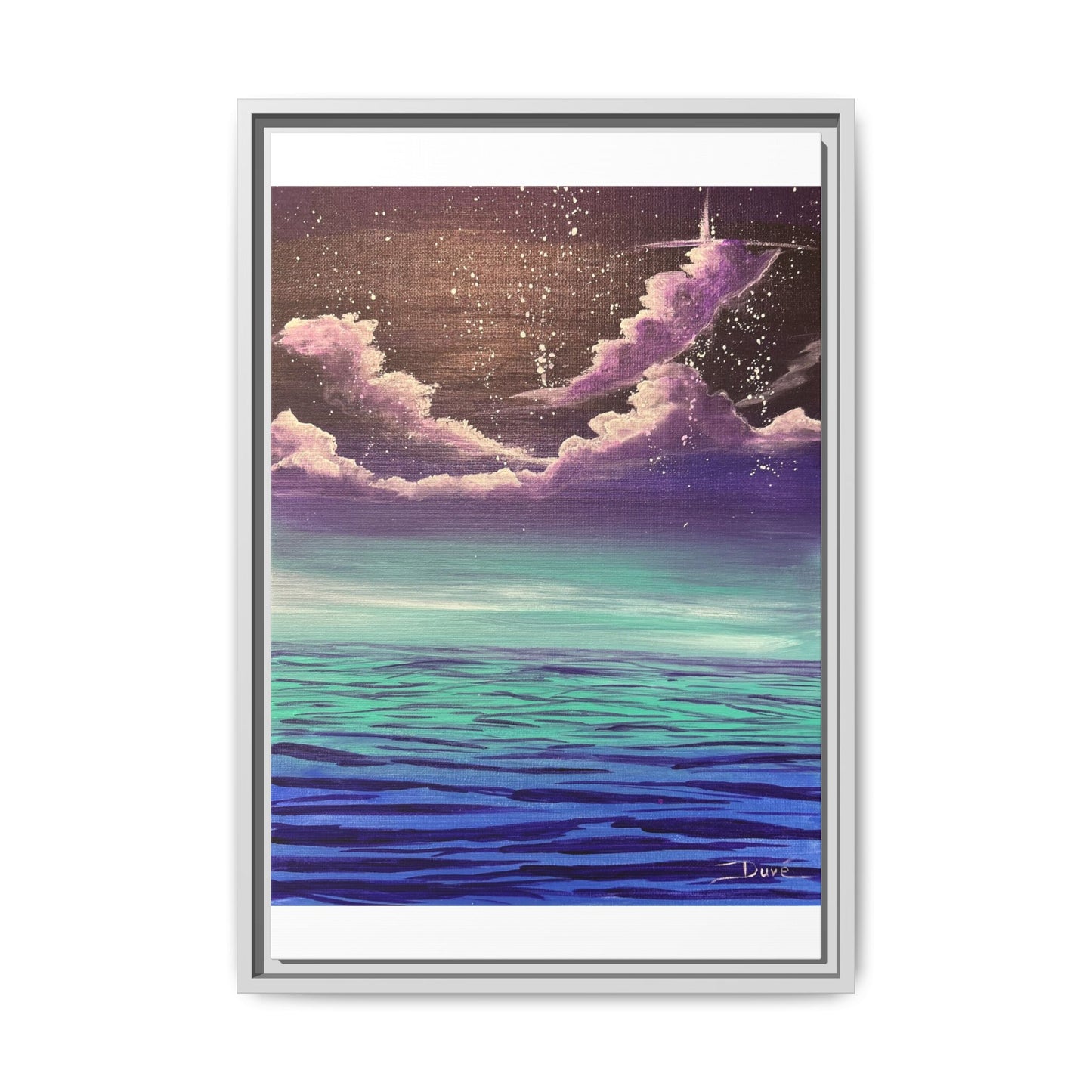 Night Sky Matte Canvas, Framed (Multi-color)