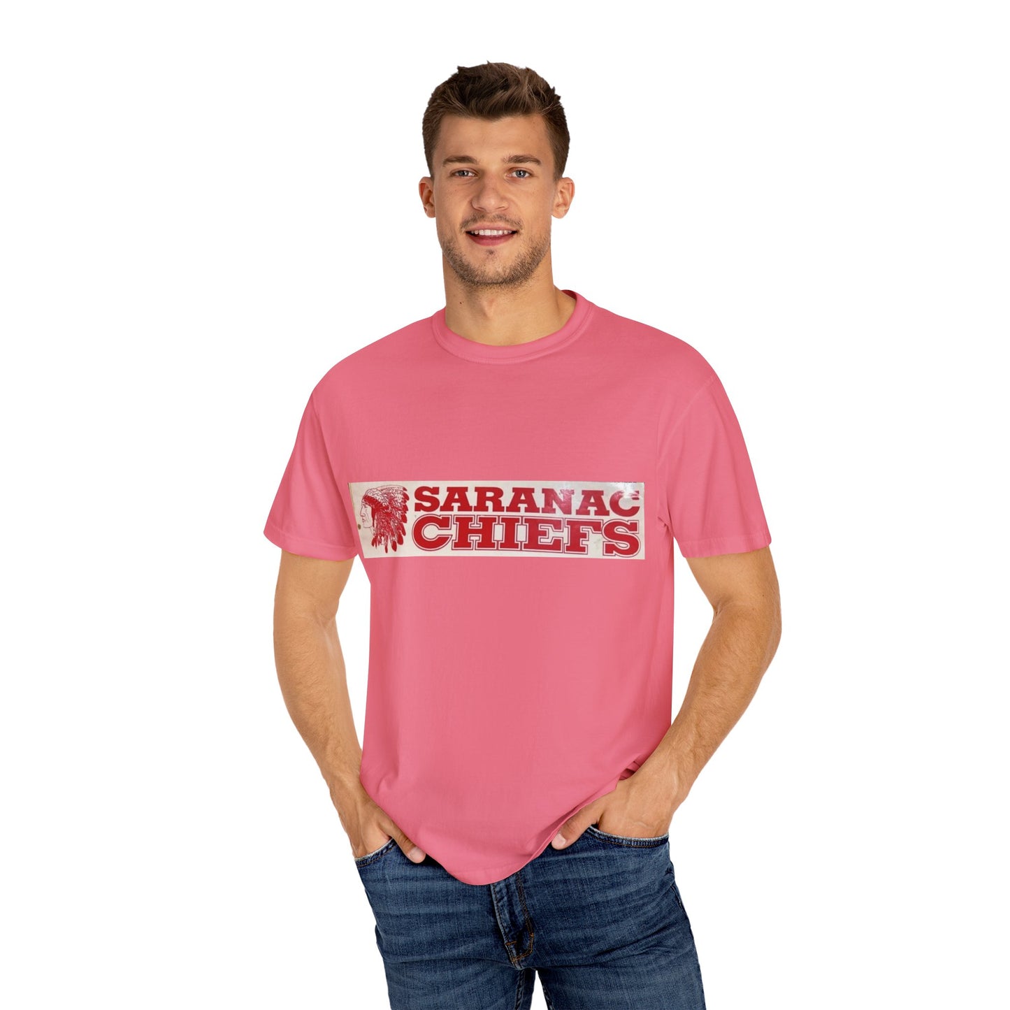 Vintage Garment-Dyed T-shirt "Forever a Saranac Chief"