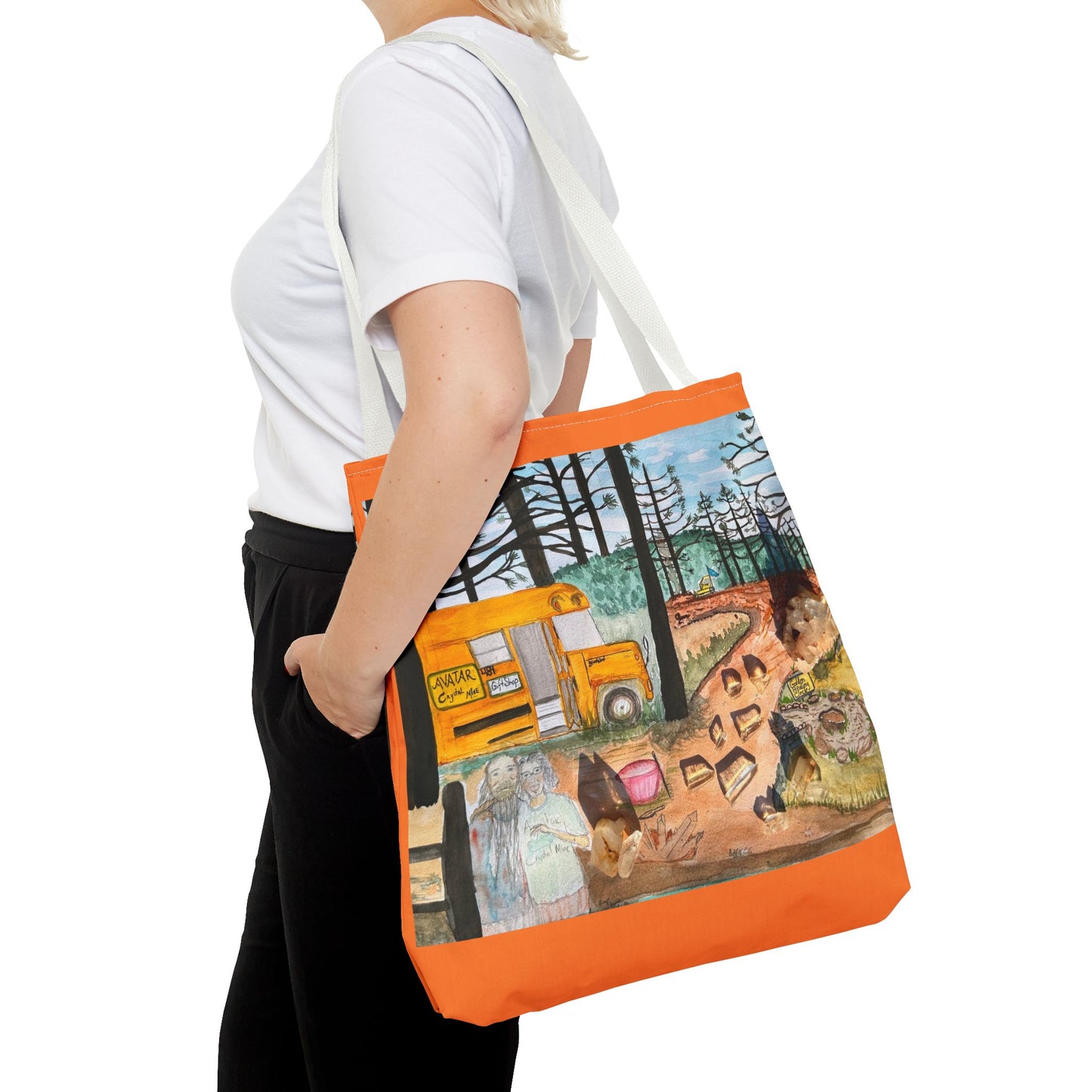 "Avatar Crystal Mine" Scenic Nature Tote Bag, Eco-Friendly Canvas Bag, Artsy Shopper’s Companion, Perfect Gift for Nature Lovers, Boho Style