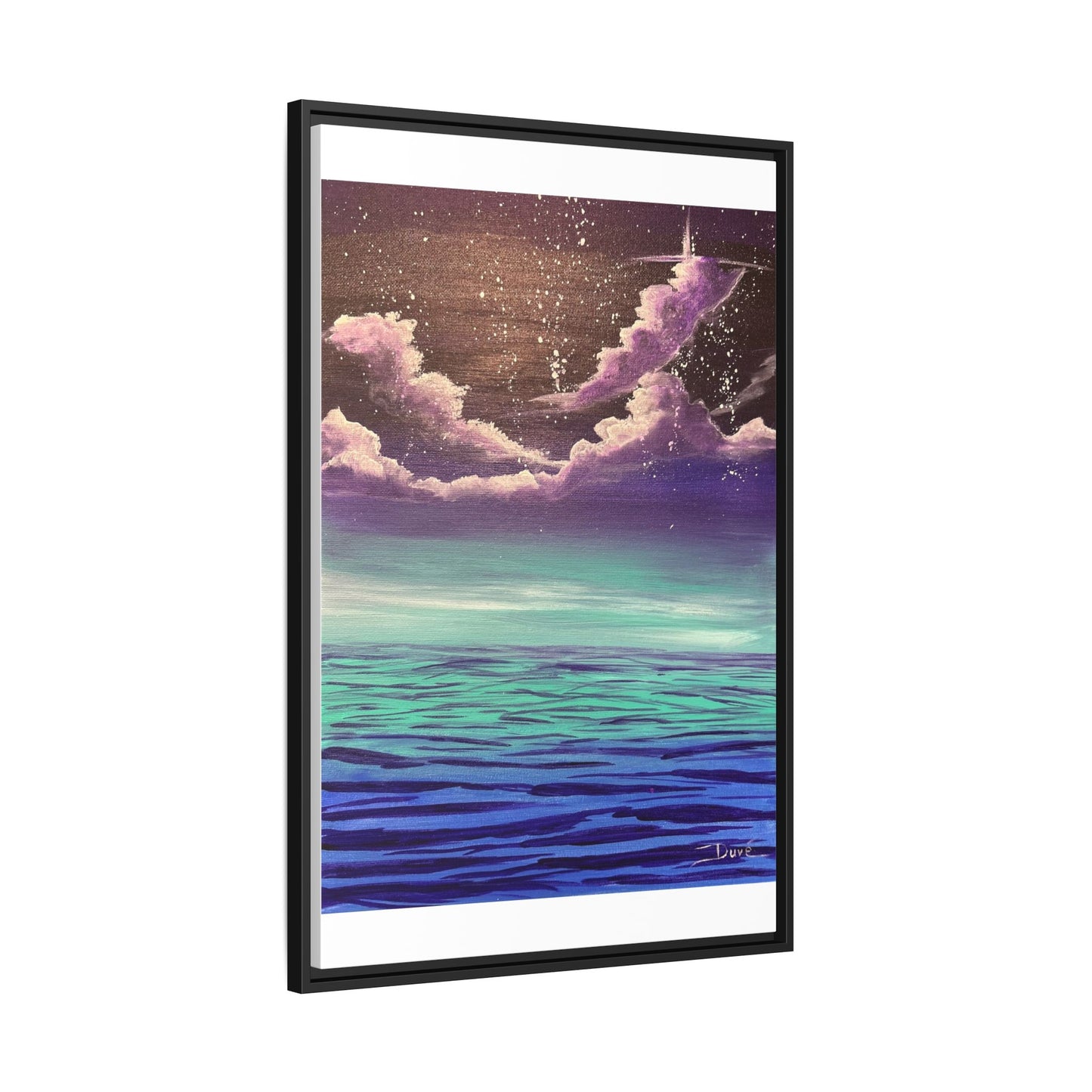 Night Sky Matte Canvas, Framed (Multi-color)