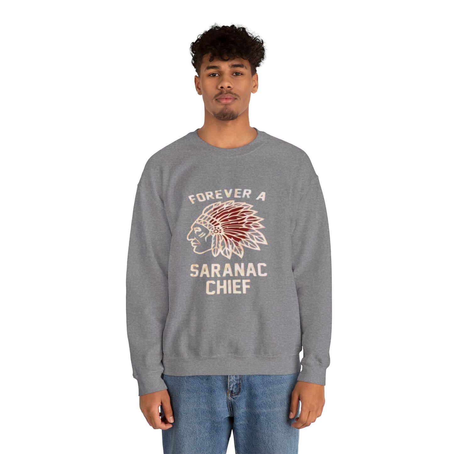 Forever a Saranac Chief Unisex Heavy Blend™ Crewneck Sweatshirt