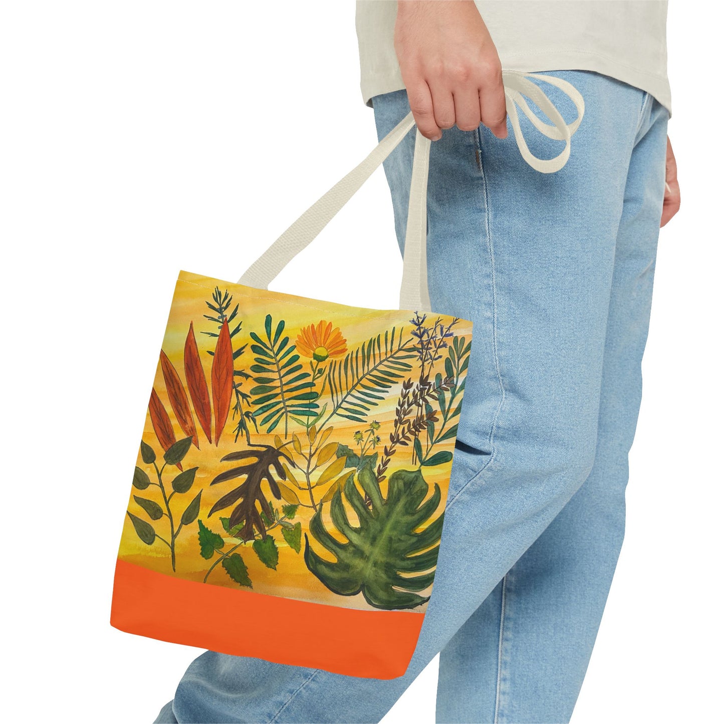 "Tropical Botanicals & Herbs" Tote Bag (AOP)