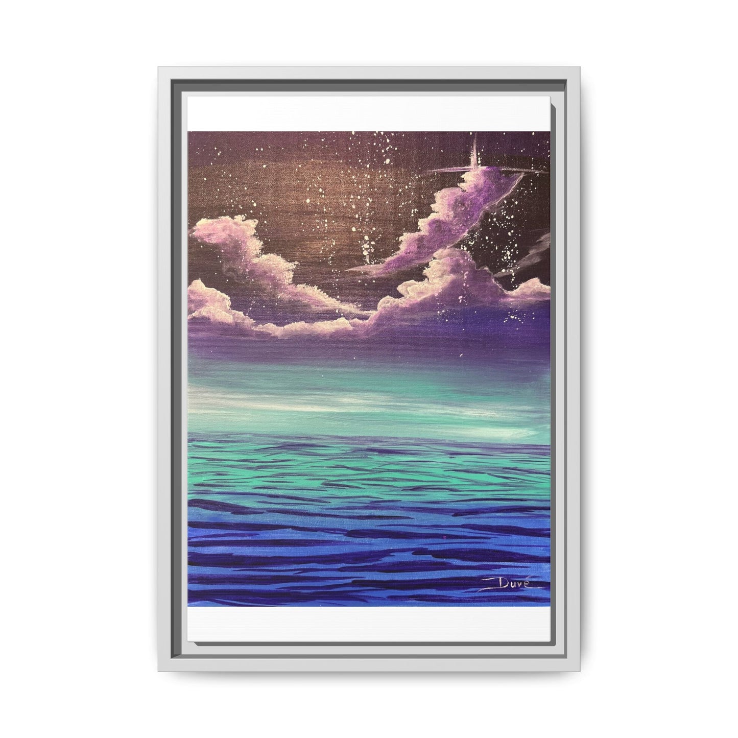 Night Sky Matte Canvas, Framed (Multi-color)