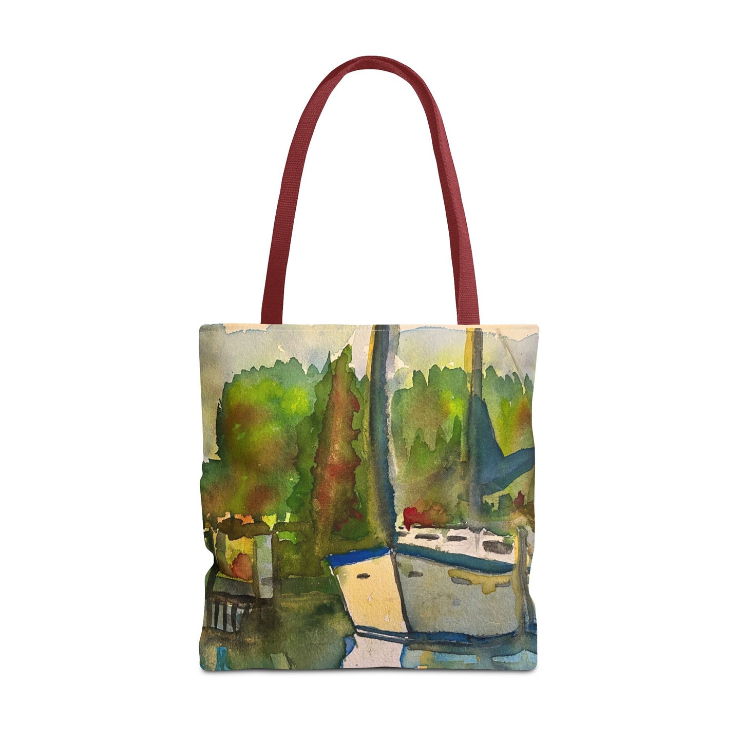 "Time to Sail Free" Watercolor Sailboat Tote Bag | Nautical Beach Bag, Bohemian Shopper, Eco-Friendly Canvas, Gift for Sailors, Summer Essentials