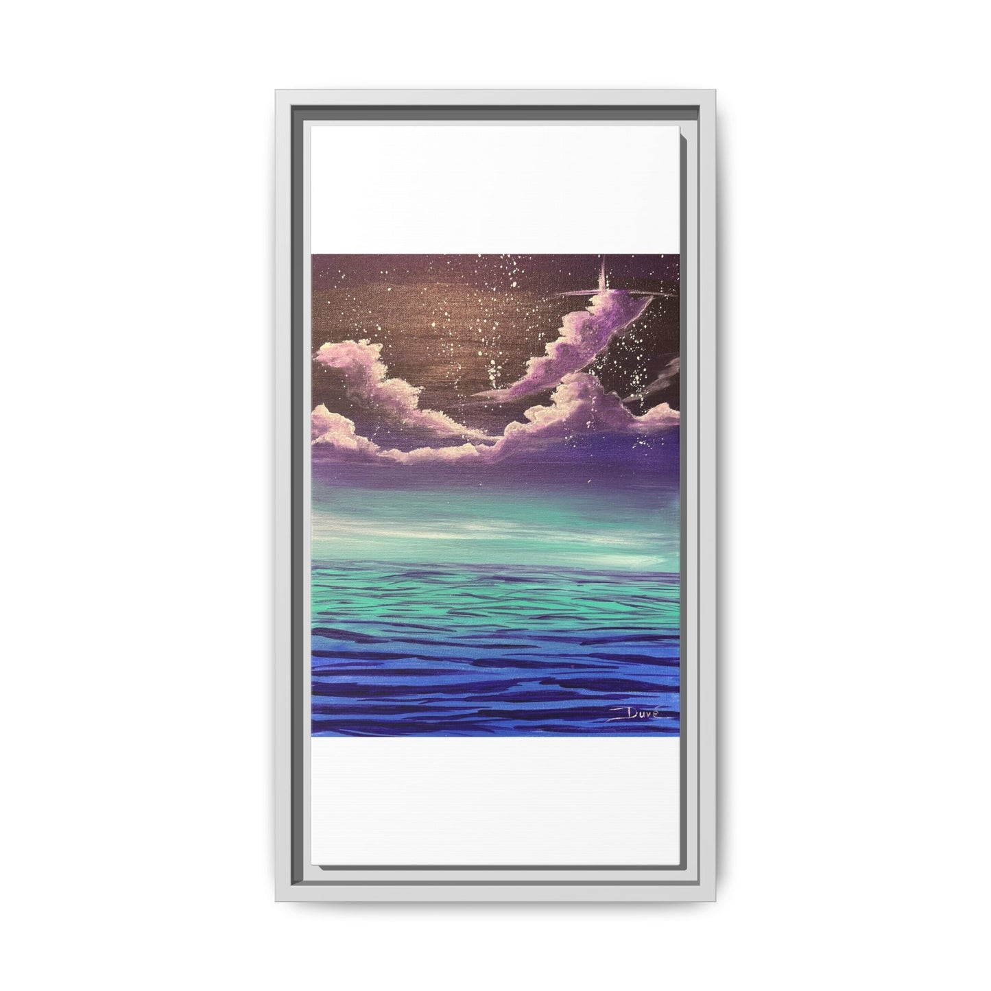 Night Sky Matte Canvas, Framed (Multi-color)