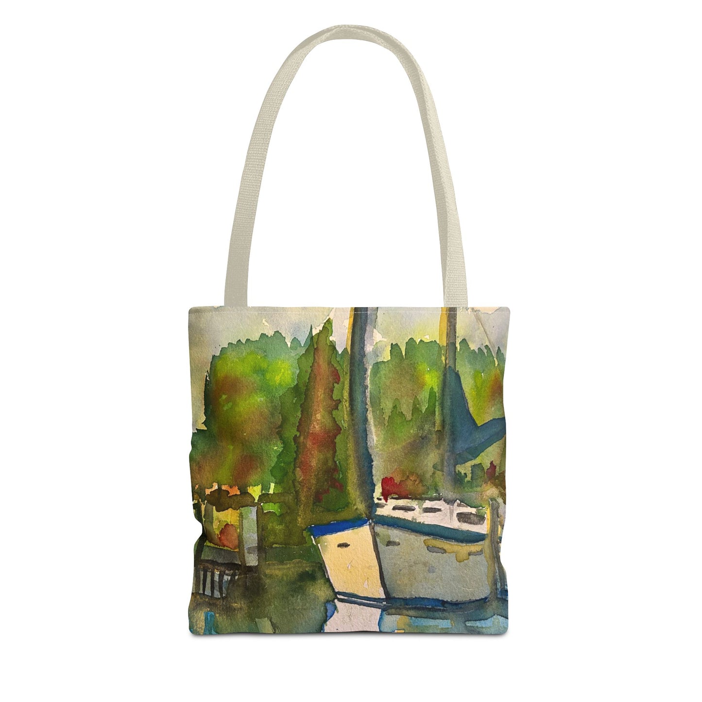"Time to Sail Free" Watercolor Sailboat Tote Bag | Nautical Beach Bag, Bohemian Shopper, Eco-Friendly Canvas, Gift for Sailors, Summer Essentials