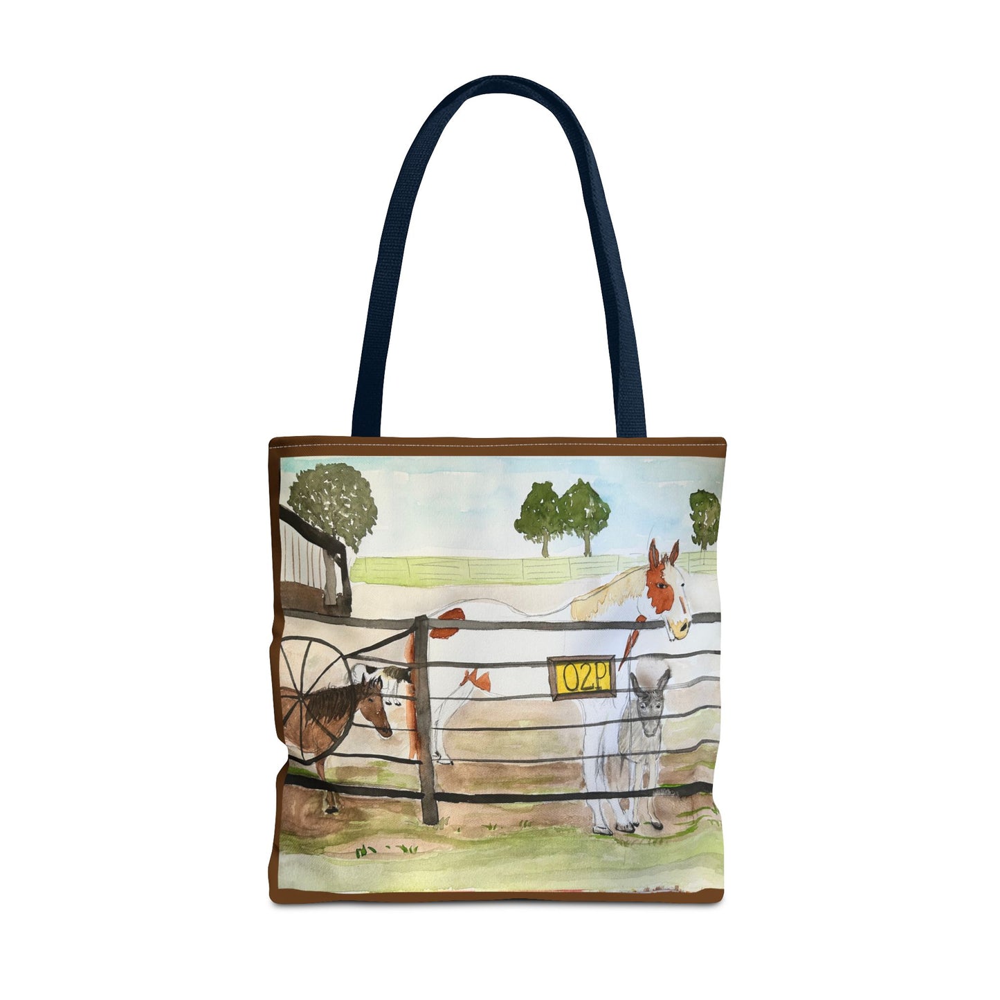 "Out 2 Pasture" Rescue Animal Ranch Tote Bag & Stable Scene Design