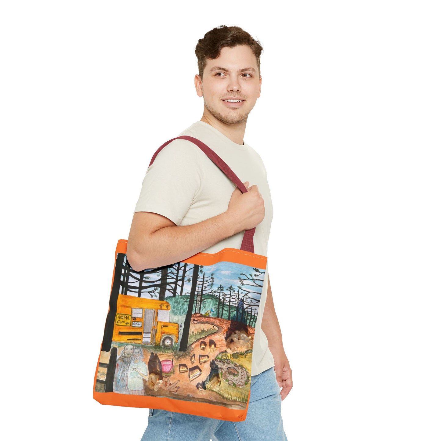 "Avatar Crystal Mine" Scenic Nature Tote Bag, Eco-Friendly Canvas Bag, Artsy Shopper’s Companion, Perfect Gift for Nature Lovers, Boho Style