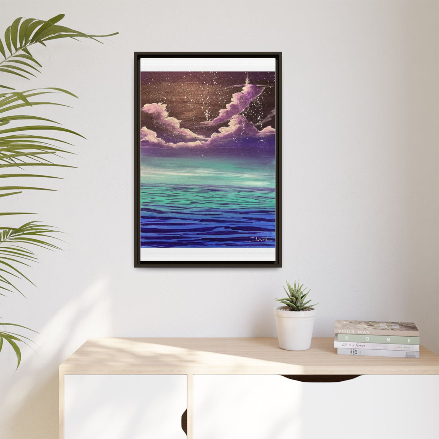 Night Sky Matte Canvas, Framed (Multi-color)
