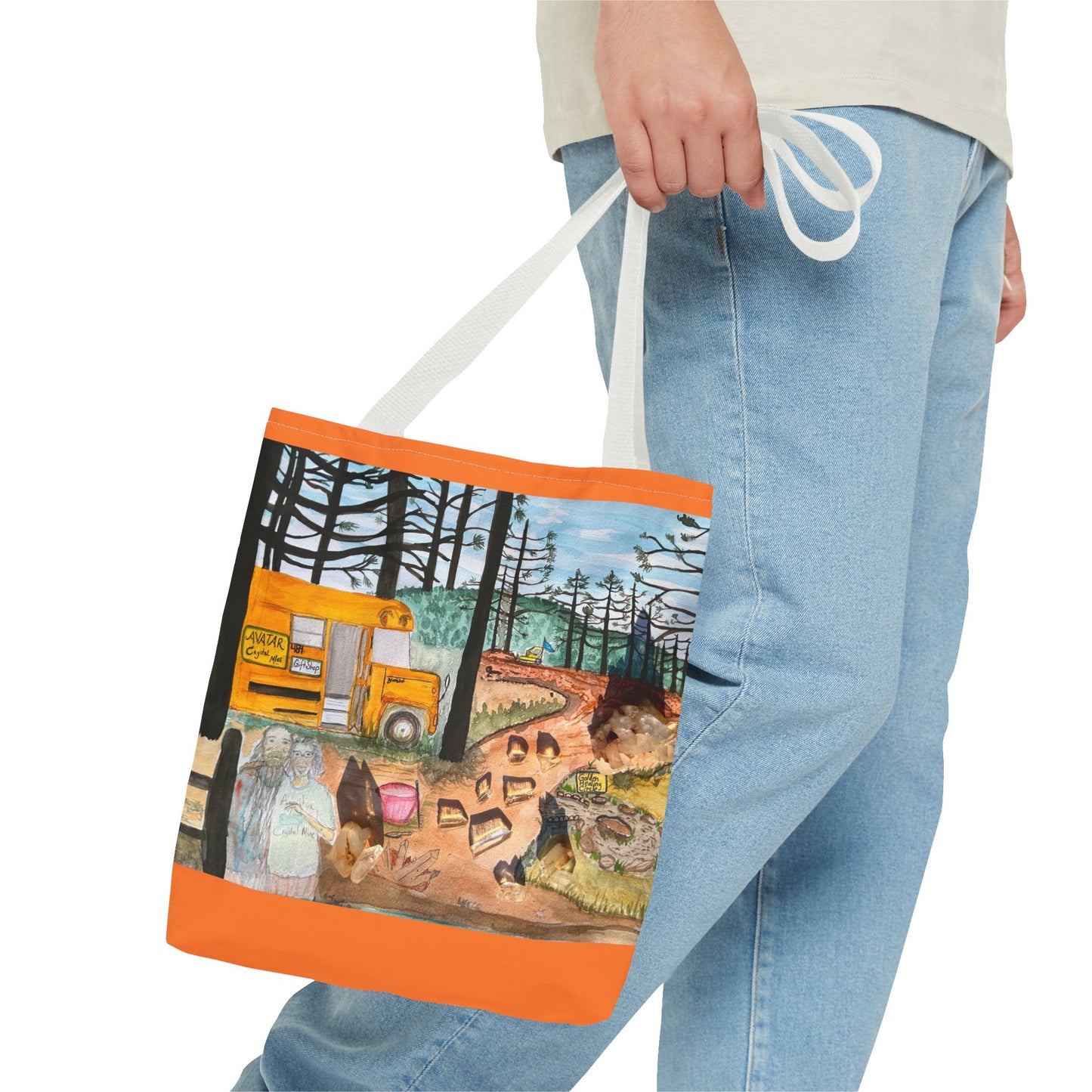 "Avatar Crystal Mine" Scenic Nature Tote Bag, Eco-Friendly Canvas Bag, Artsy Shopper’s Companion, Perfect Gift for Nature Lovers, Boho Style