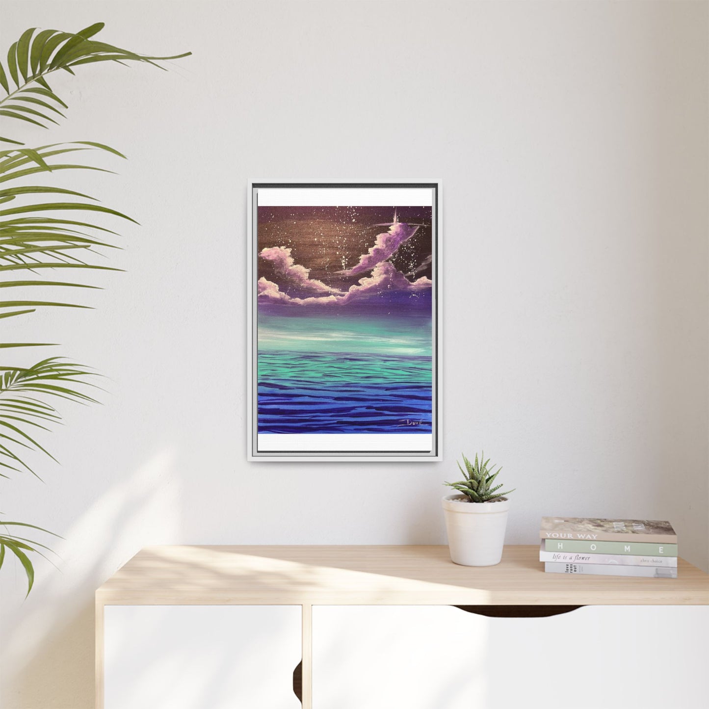 Night Sky Matte Canvas, Framed (Multi-color)