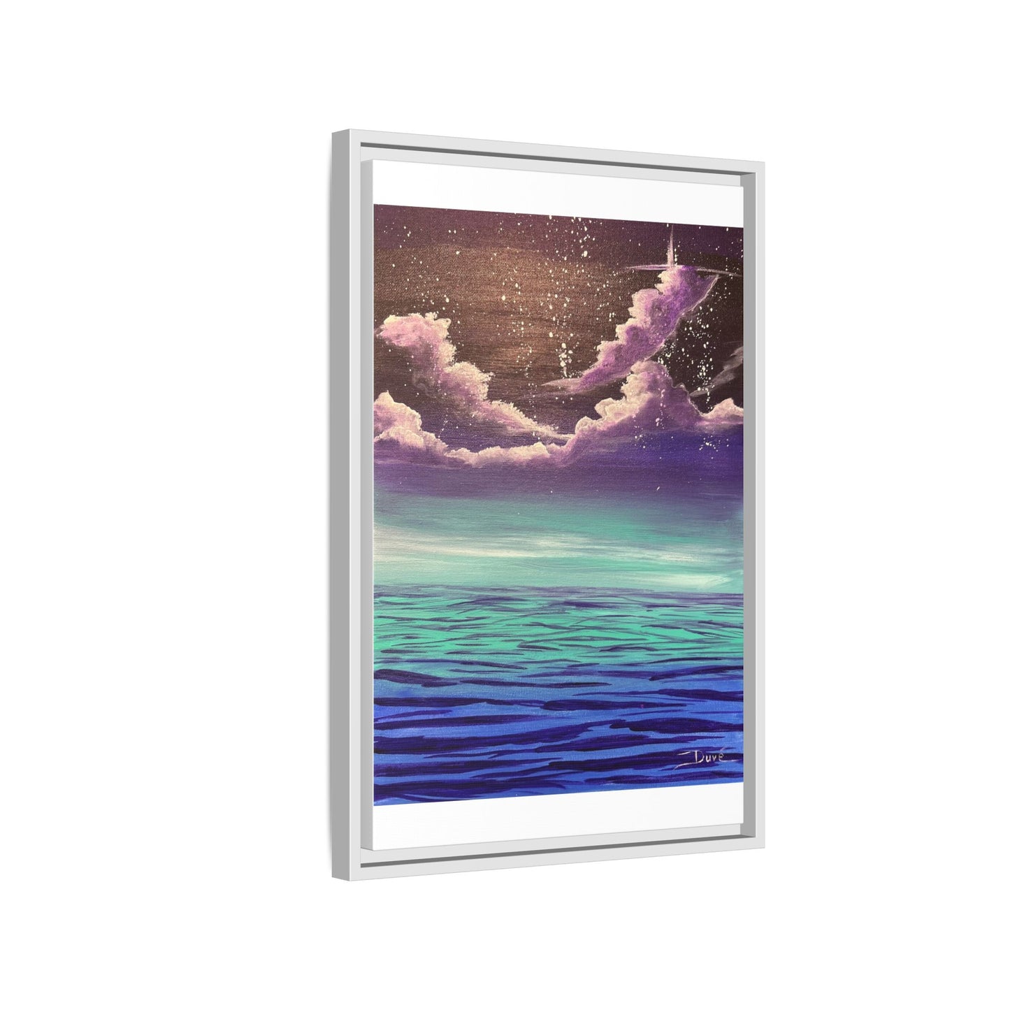 Night Sky Matte Canvas, Framed (Multi-color)