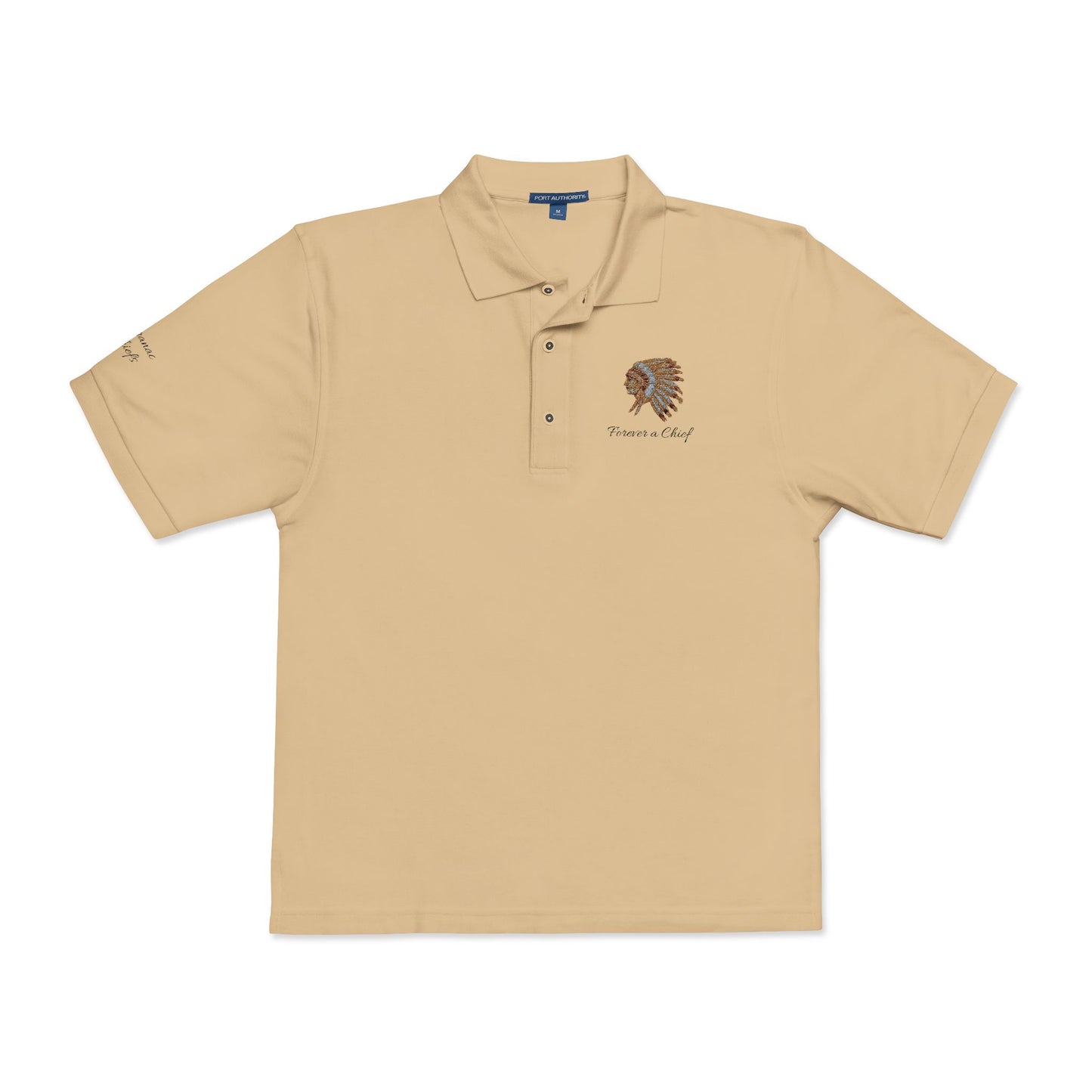 Forever a Saranac Chief - Stylish Unisex Embroidered Polo Shirt - Perfect for Casual Outings, Gift for Friends, Summer Events, Father's Day & Workwear