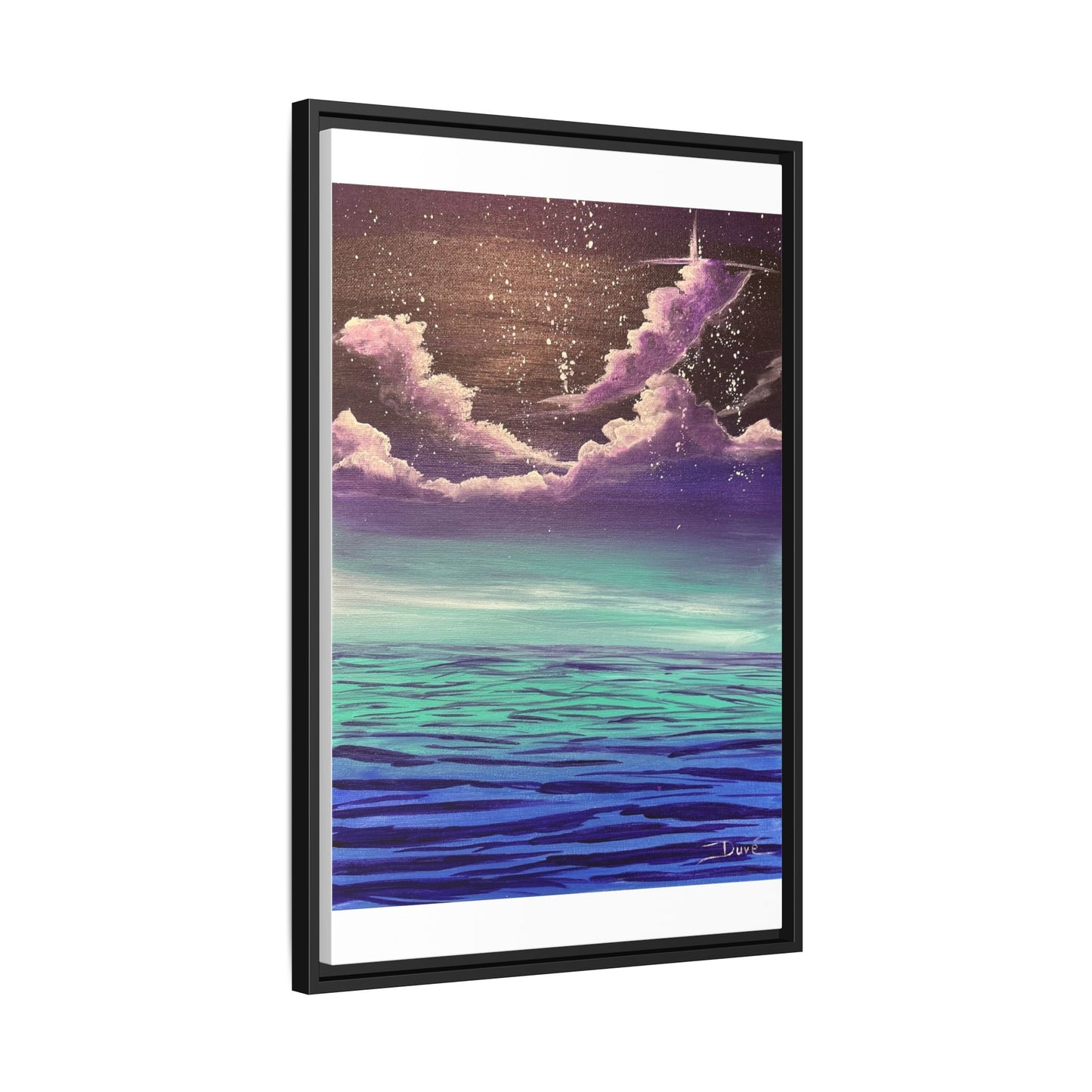 Night Sky Matte Canvas, Framed (Multi-color)