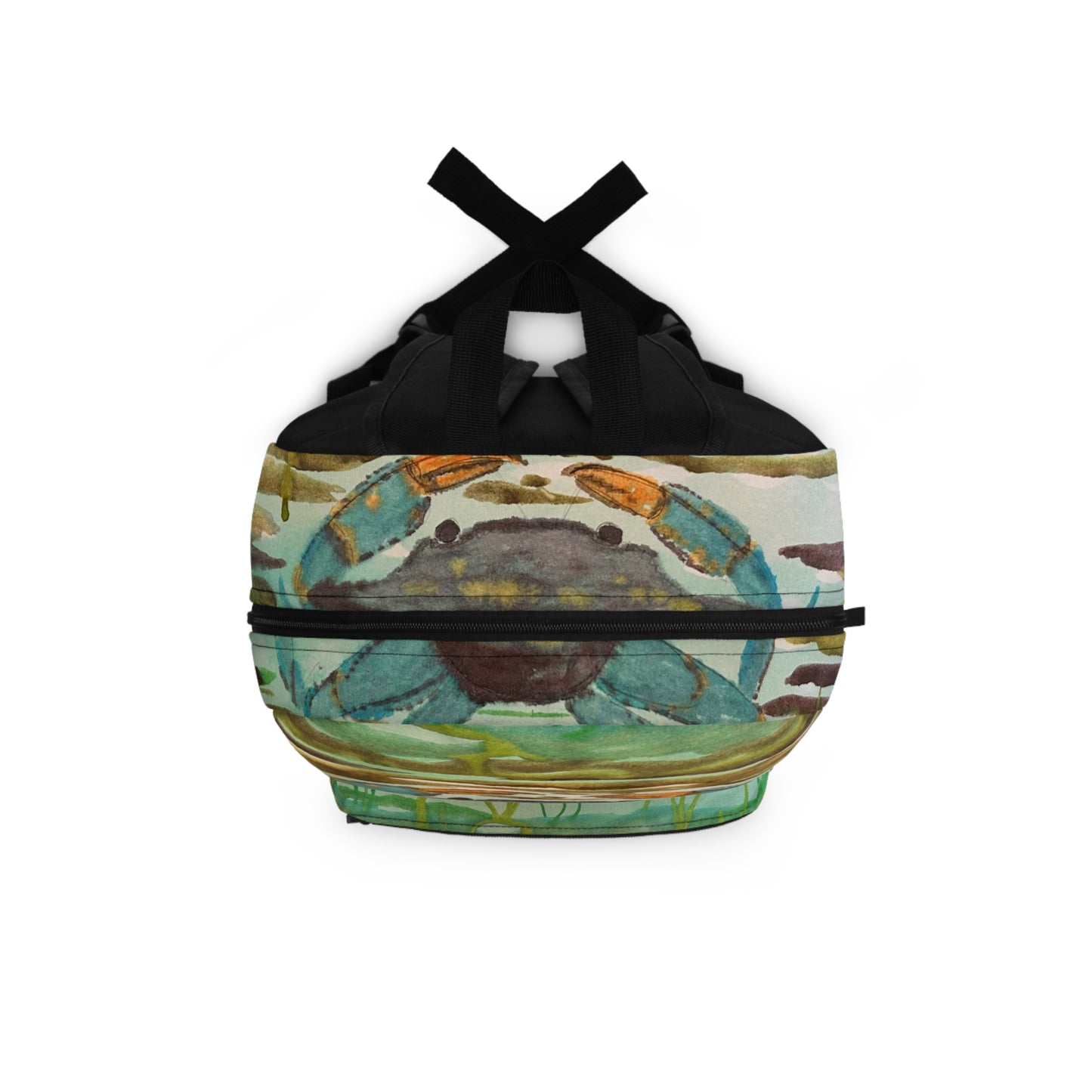 Blue Crab Marshwater Backpack — Coastal Nature Print