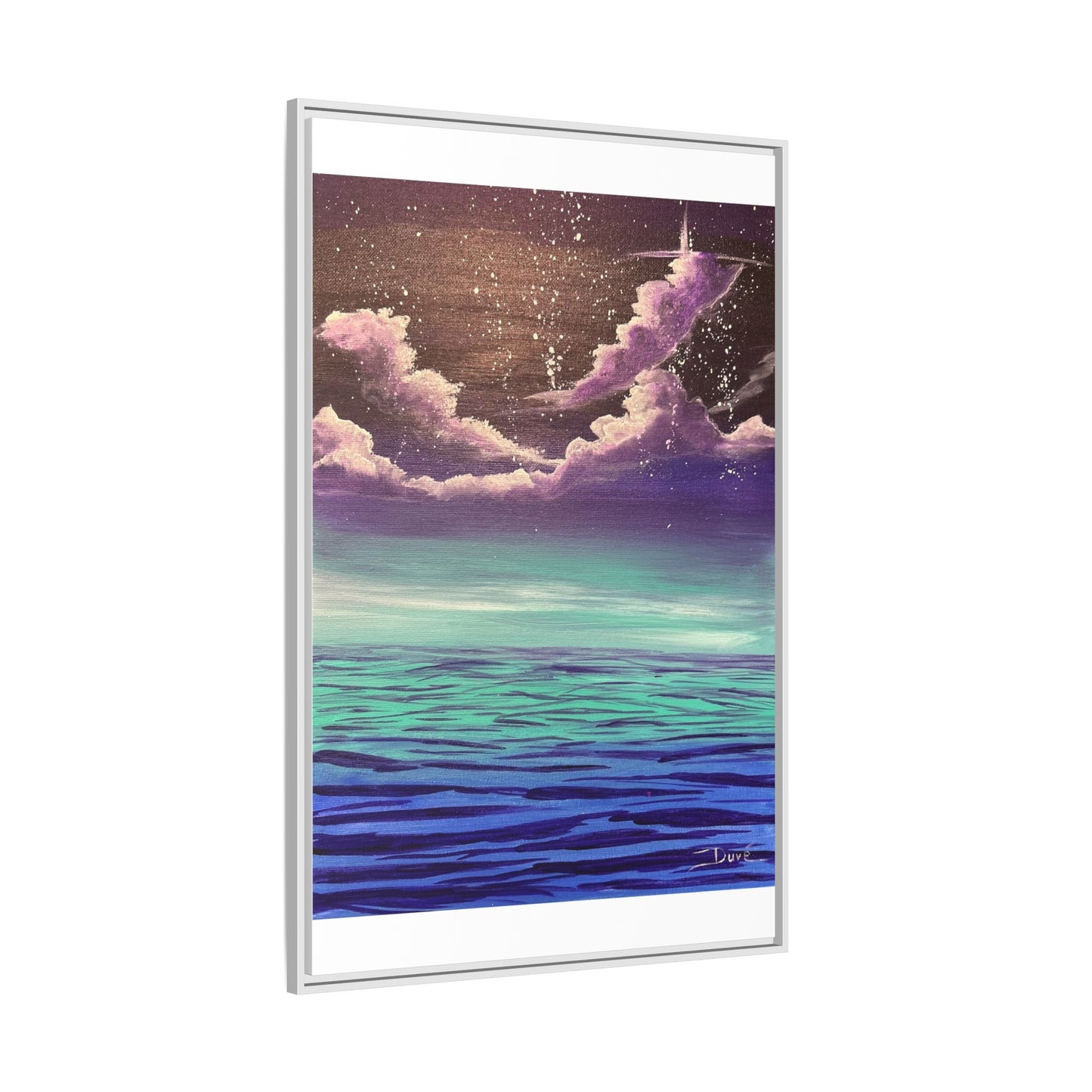 Night Sky Matte Canvas, Framed (Multi-color)