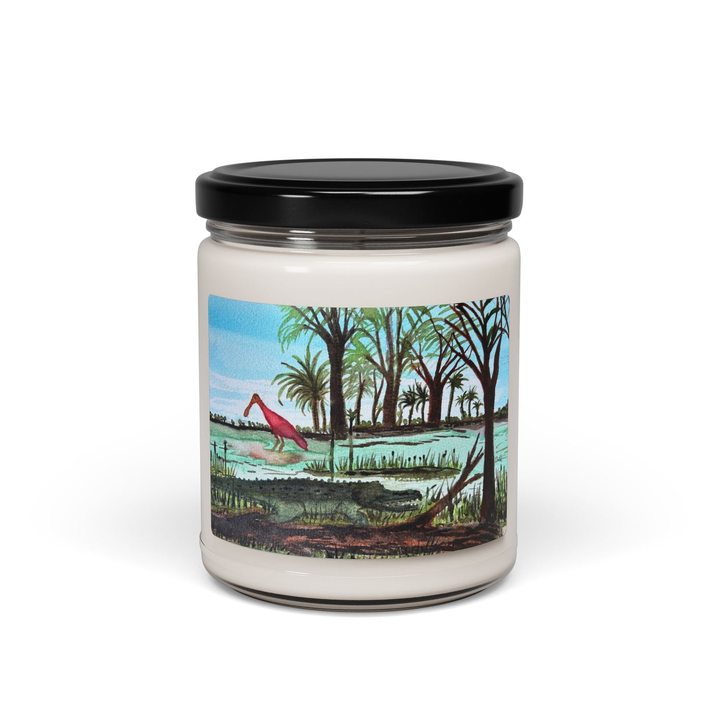 Roseate Spoonbill & Gator Scented Soy Candle — 9oz