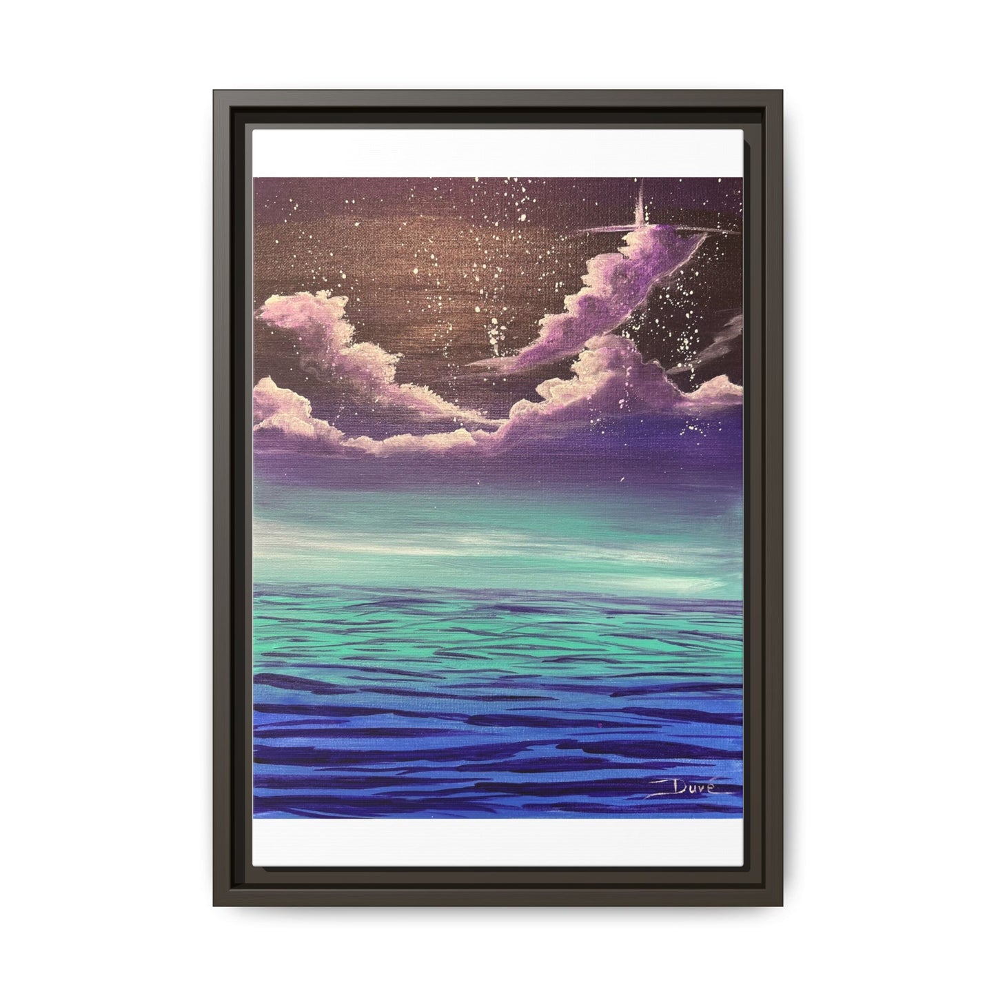 Night Sky Matte Canvas, Framed (Multi-color)