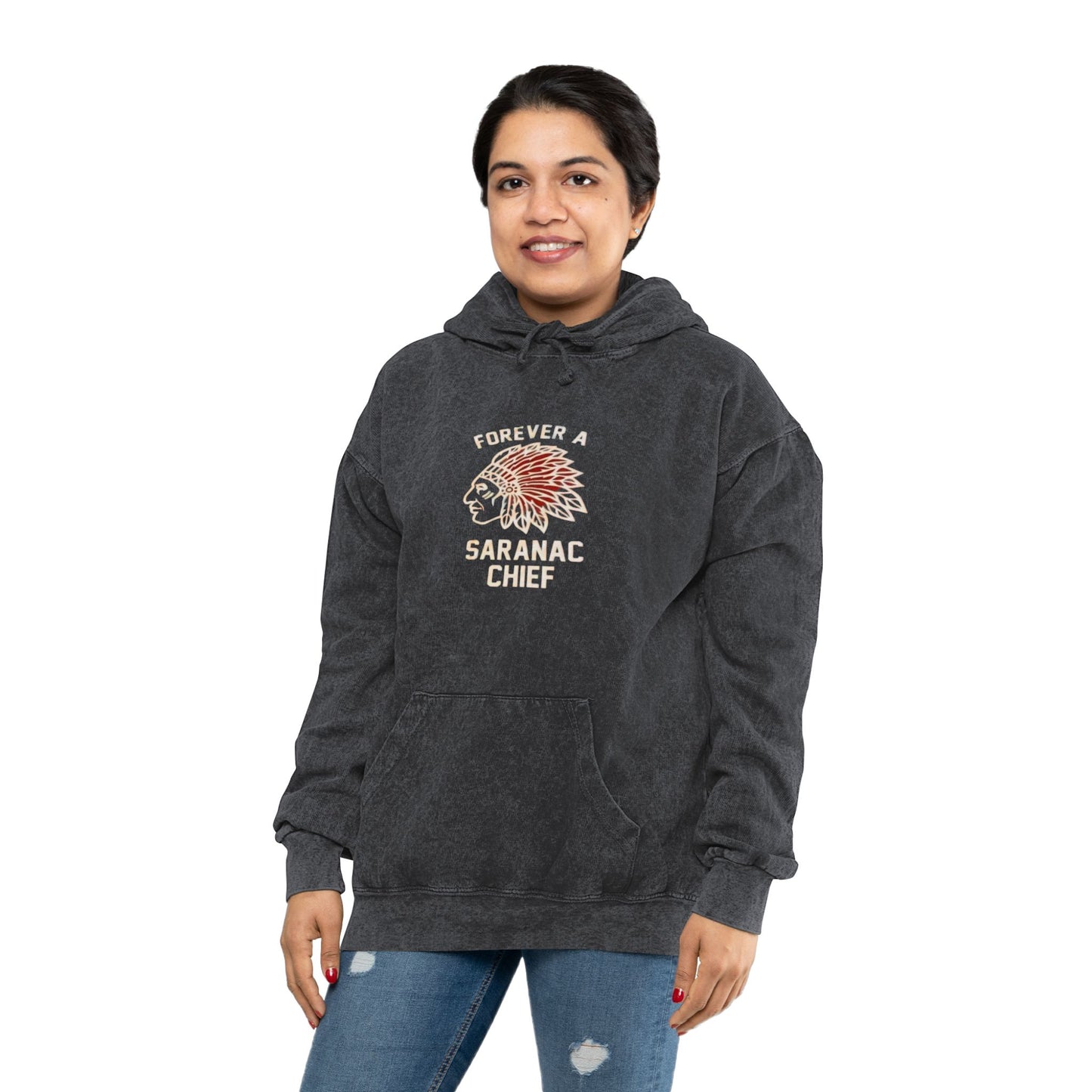 Forever a Saranac Chief Unisex Mineral Wash Hoodie