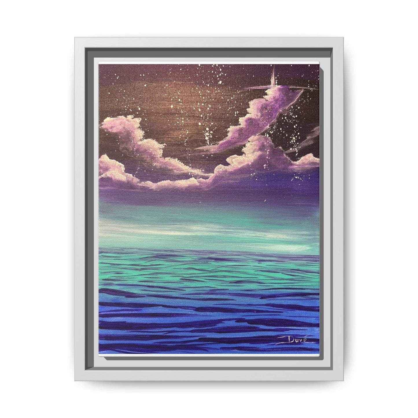Night Sky Matte Canvas, Framed (Multi-color)