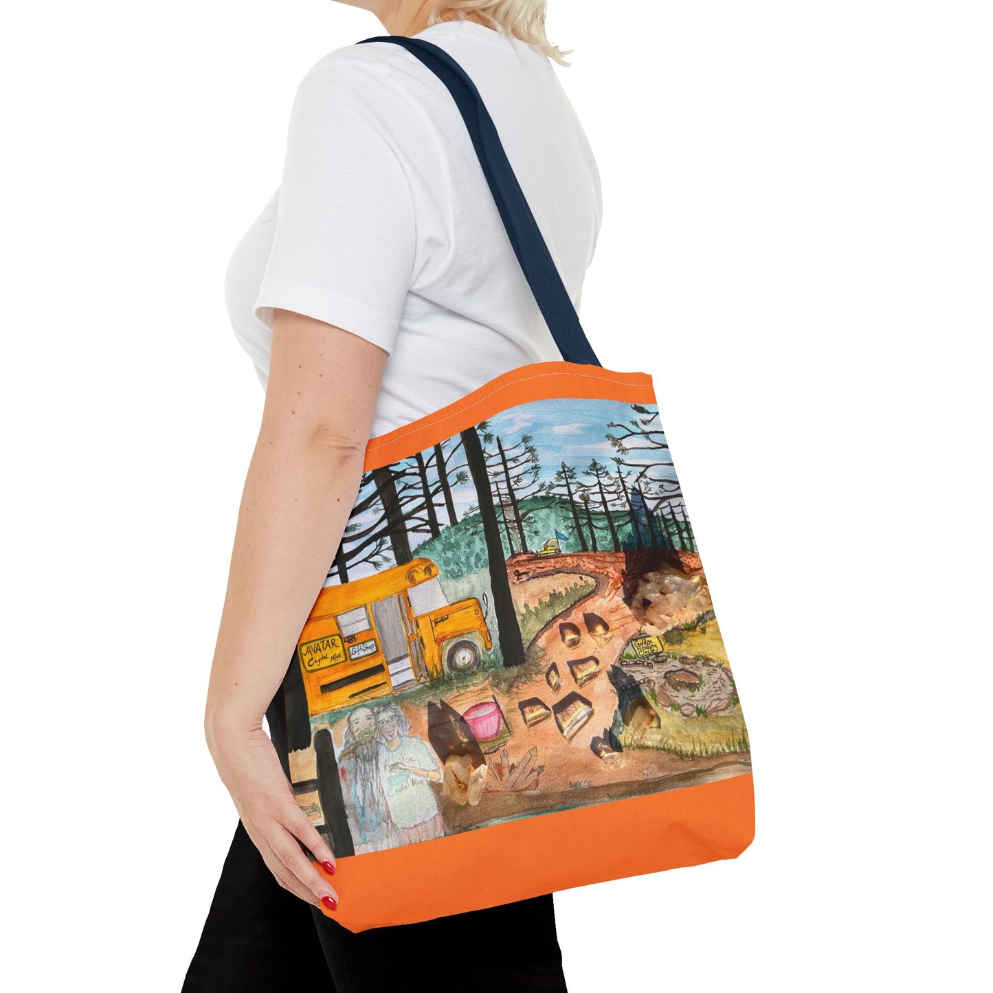 "Avatar Crystal Mine" Scenic Nature Tote Bag, Eco-Friendly Canvas Bag, Artsy Shopper’s Companion, Perfect Gift for Nature Lovers, Boho Style