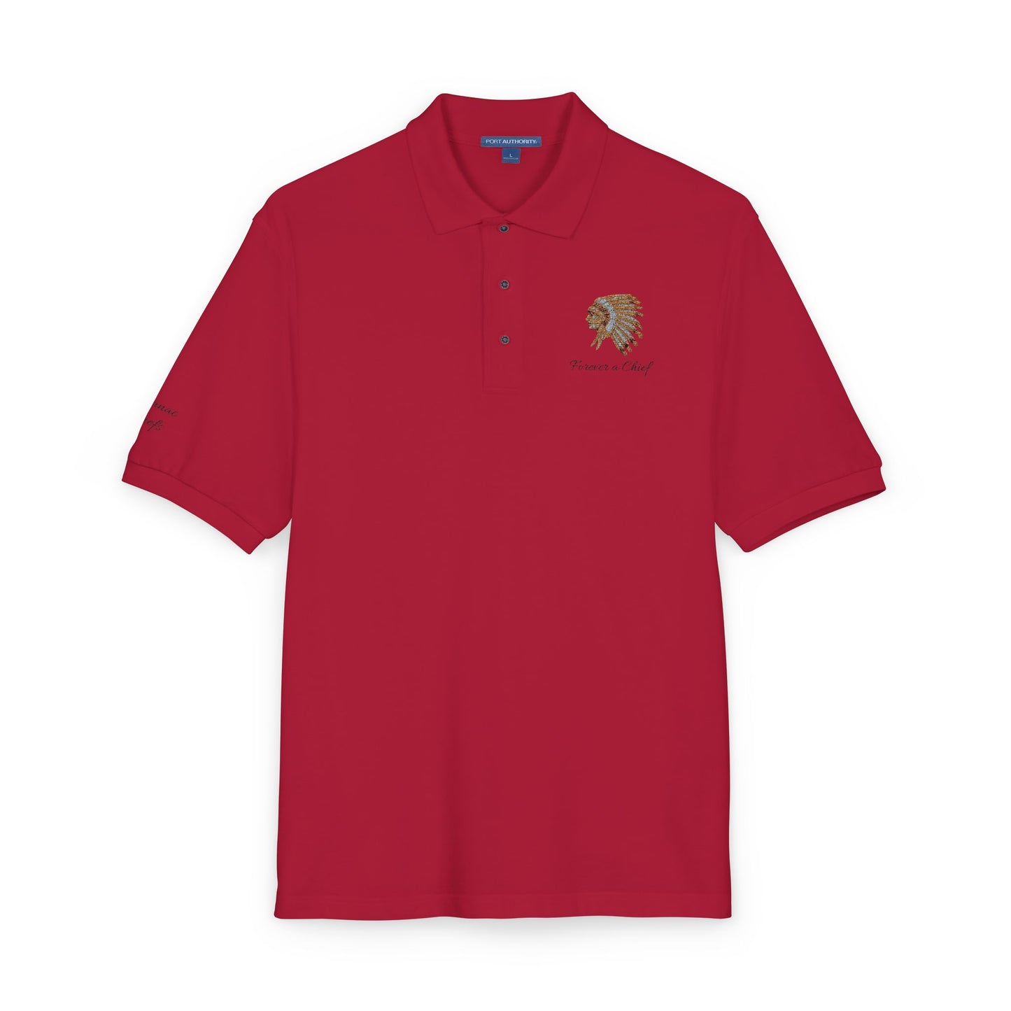 Forever a Saranac Chief - Stylish Unisex Embroidered Polo Shirt - Perfect for Casual Outings, Gift for Friends, Summer Events, Father's Day & Workwear