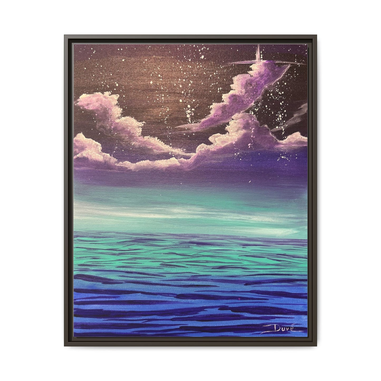 Night Sky Matte Canvas, Framed (Multi-color)