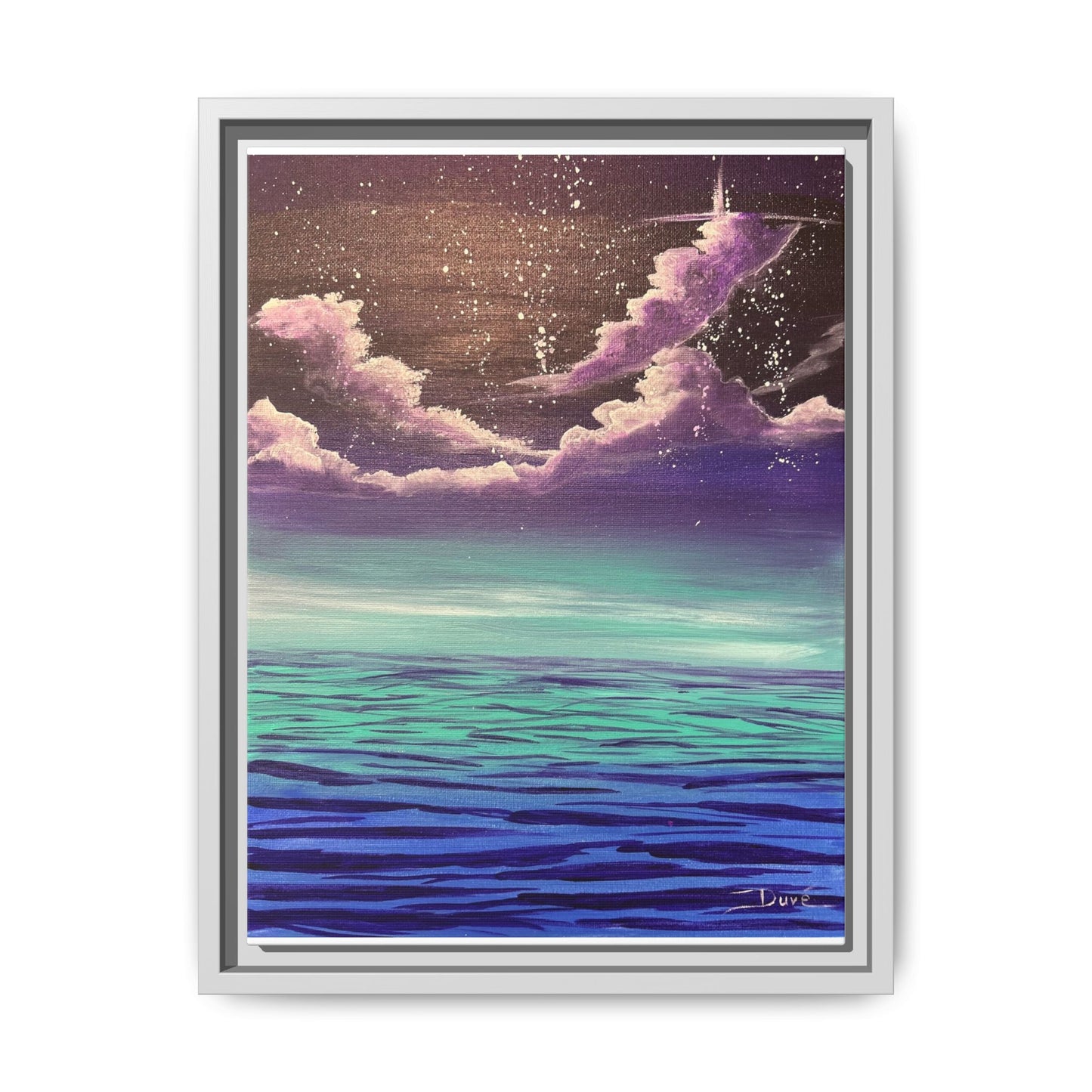 Night Sky Matte Canvas, Framed (Multi-color)