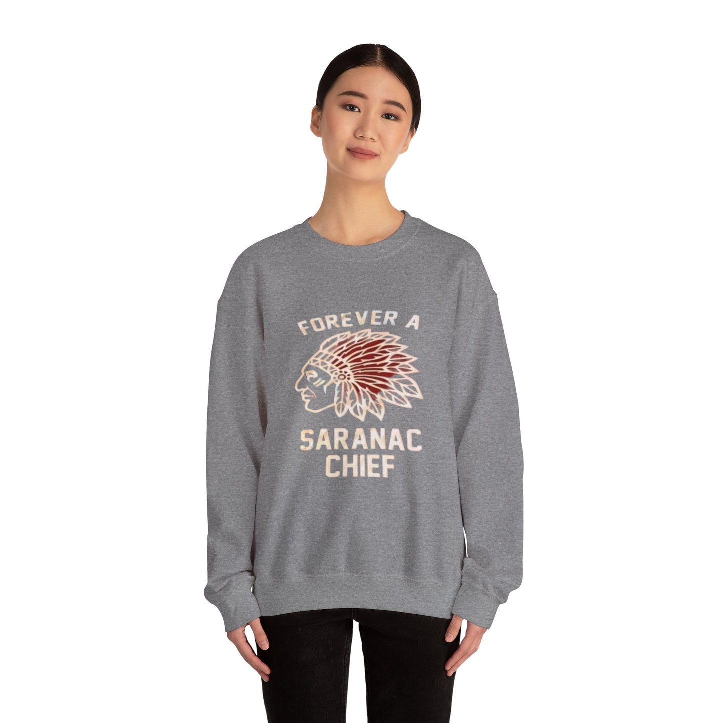 Forever a Saranac Chief Unisex Heavy Blend™ Crewneck Sweatshirt