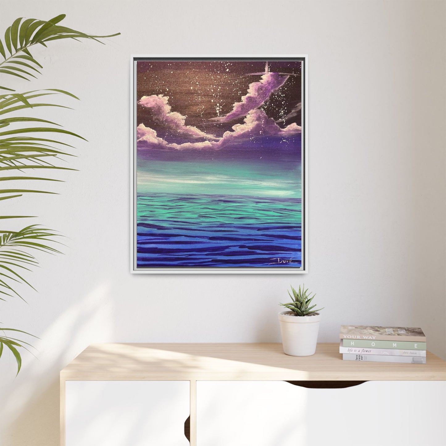 Night Sky Matte Canvas, Framed (Multi-color)