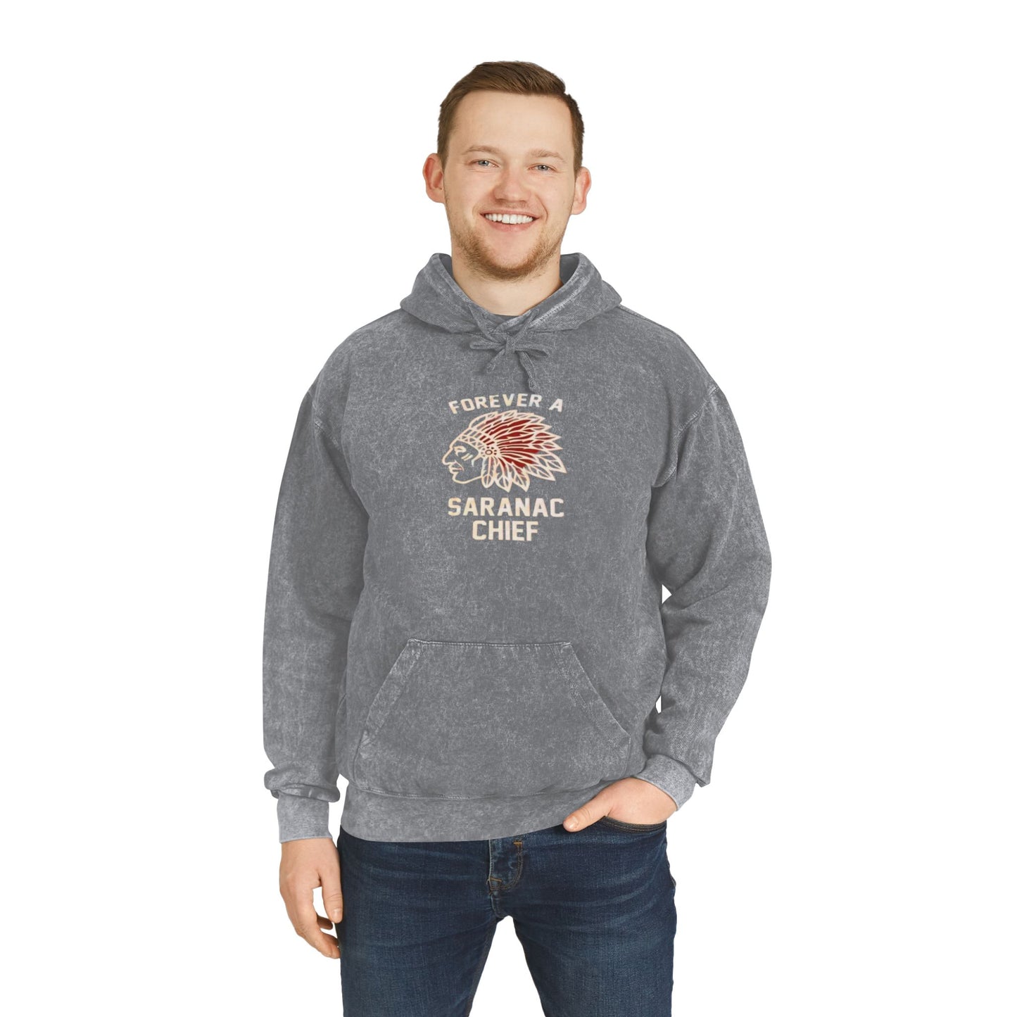 Forever a Saranac Chief Unisex Mineral Wash Hoodie