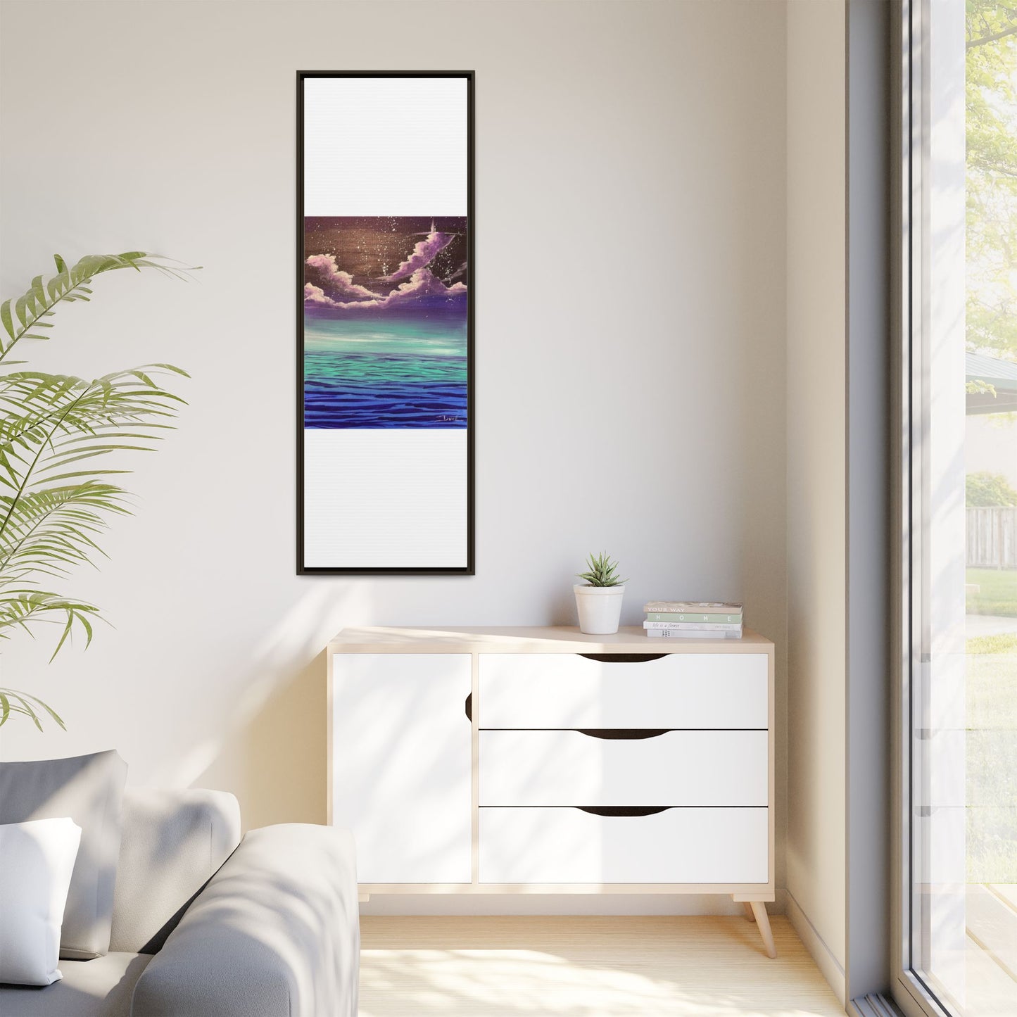 Night Sky Matte Canvas, Framed (Multi-color)