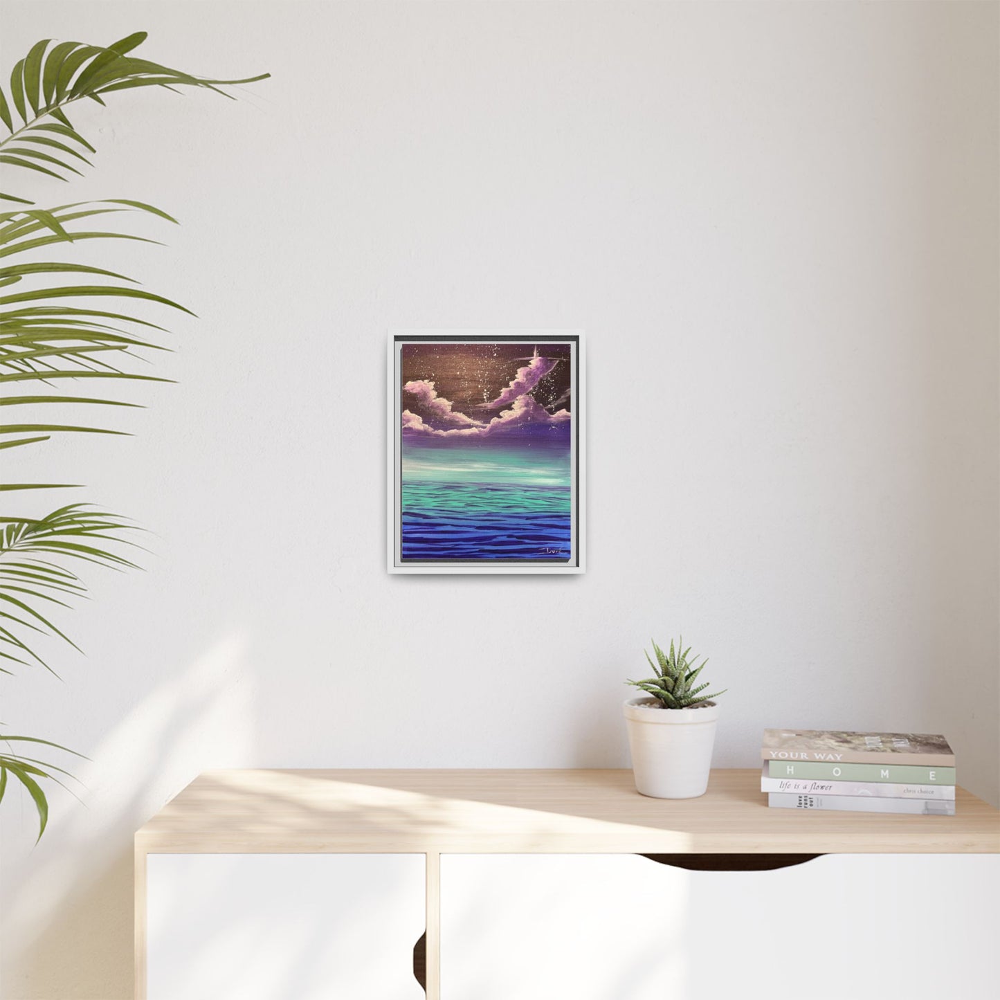 Night Sky Matte Canvas, Framed (Multi-color)