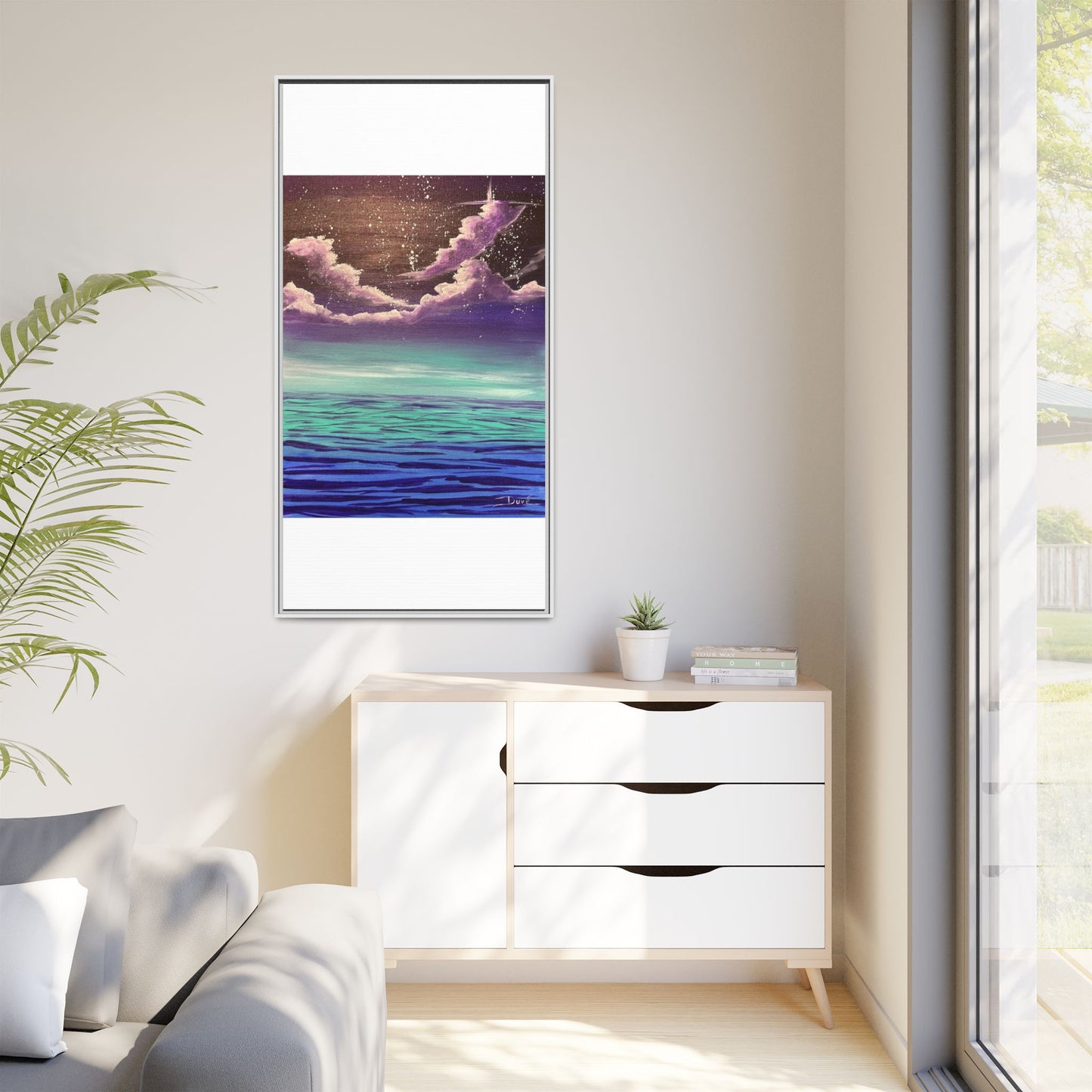 Night Sky Matte Canvas, Framed (Multi-color)