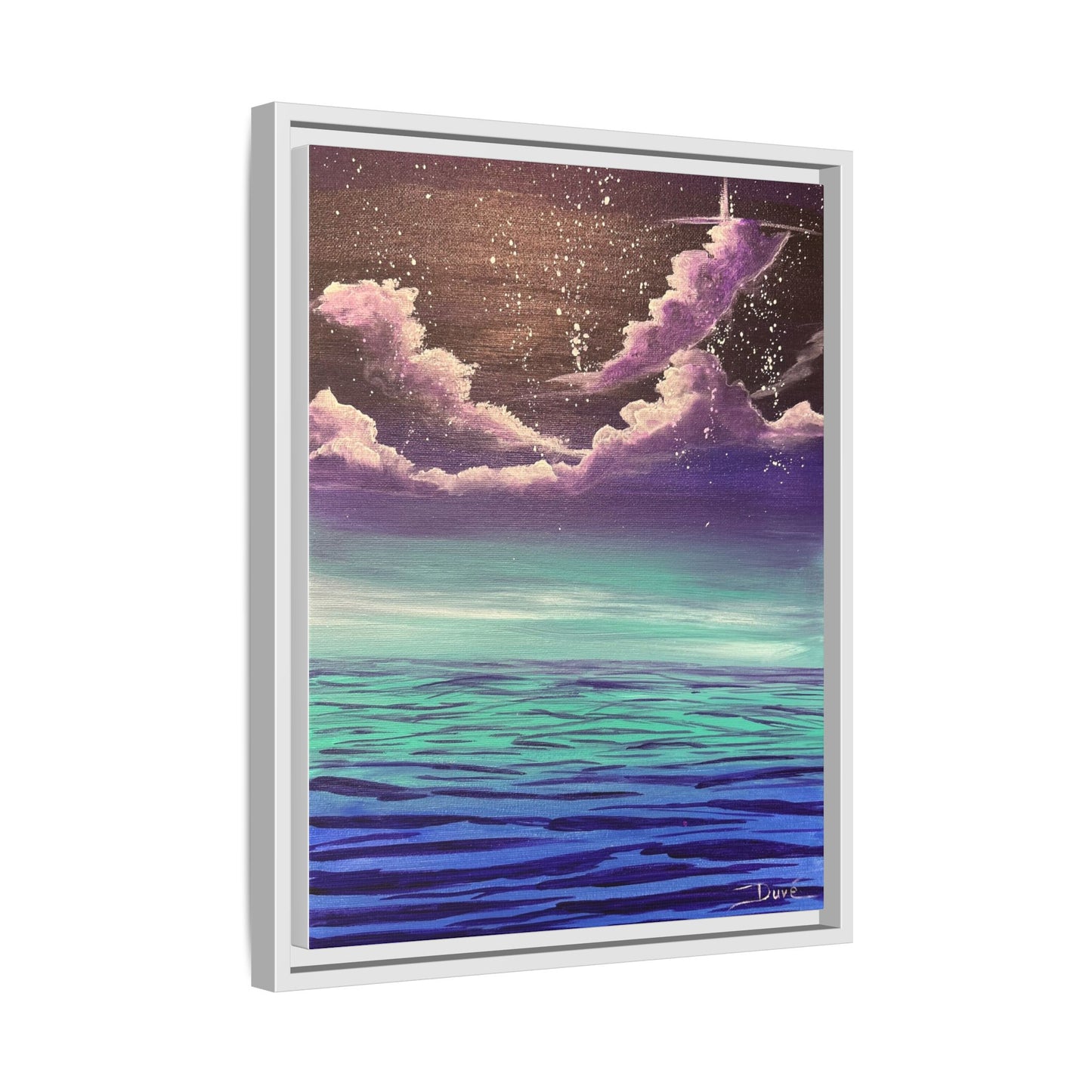 Night Sky Matte Canvas, Framed (Multi-color)